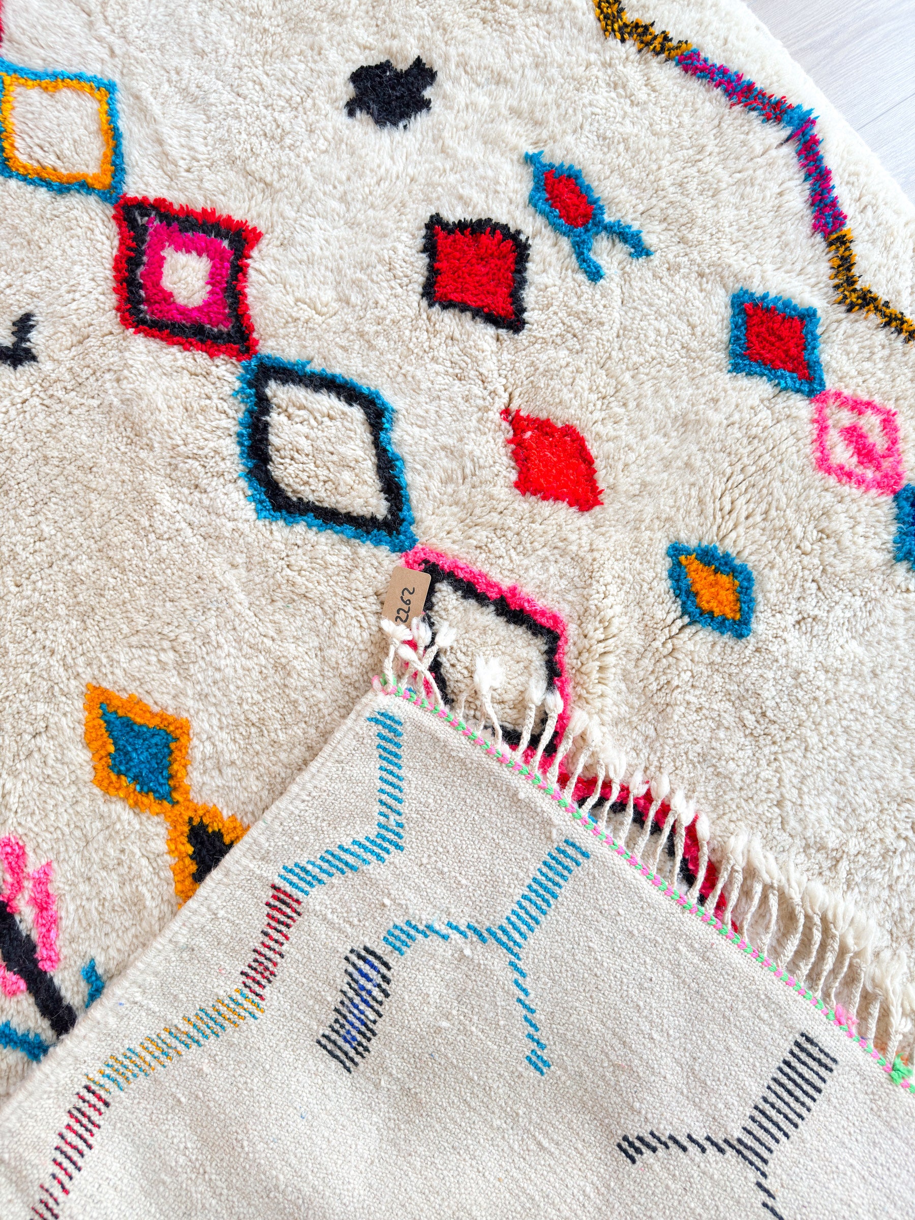 Colorful Berber rug 152 x 231 cm - n°2262