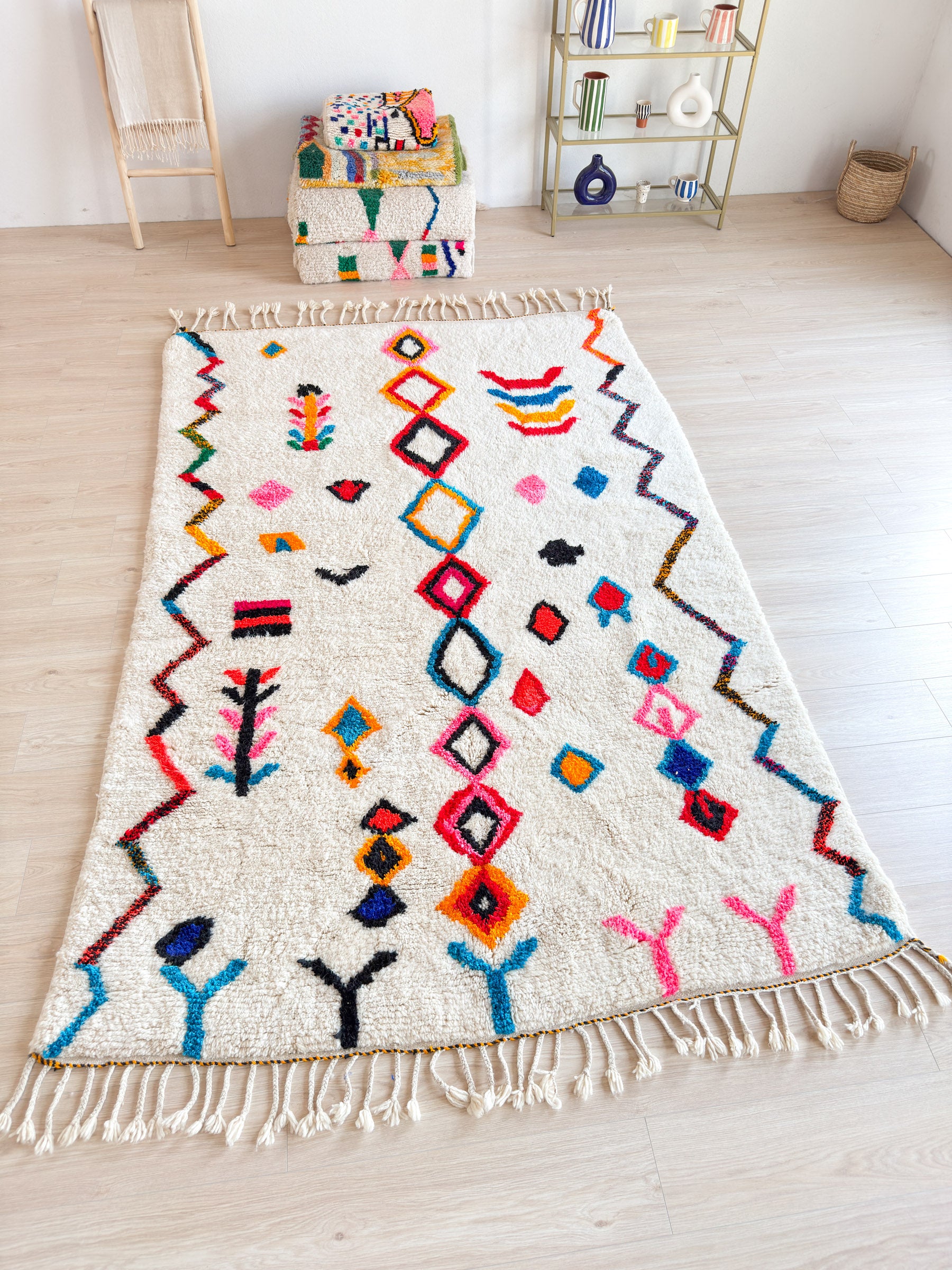 Tapis berbère coloré - n°630