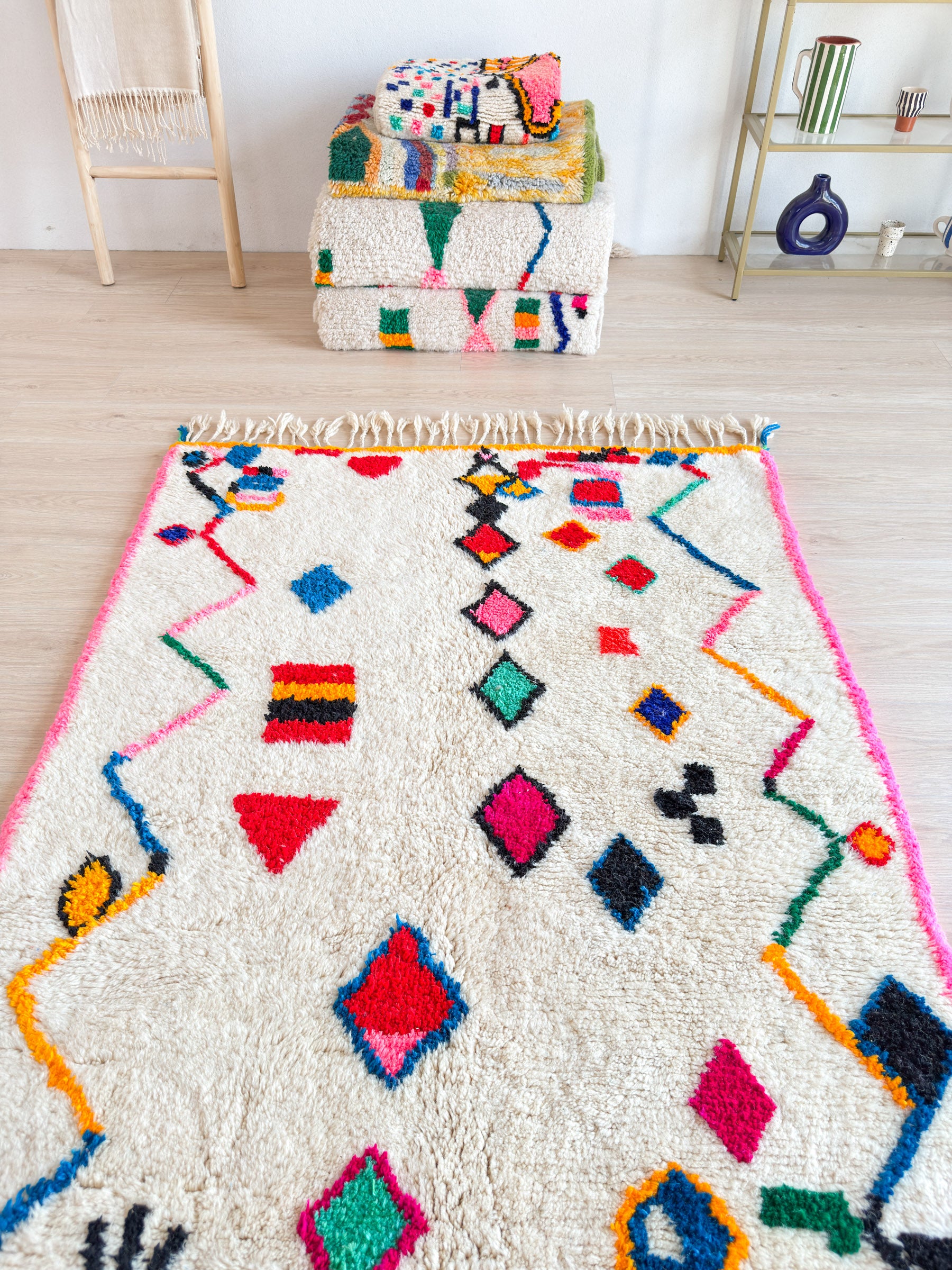 Colorful Berber rug 134 x 274 cm - n°2255