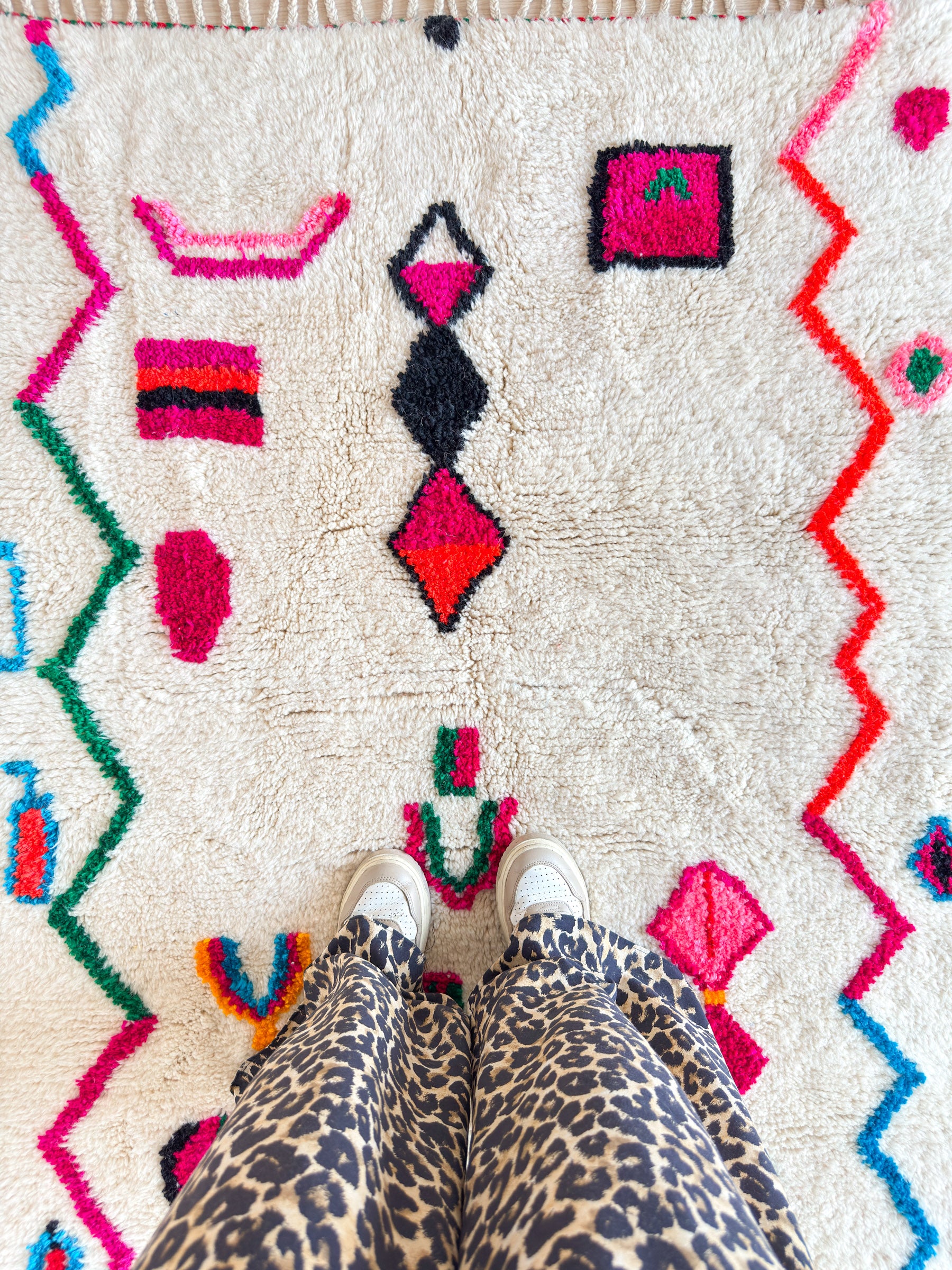 Colorful Berber rug 121 x 219 cm - n°2253