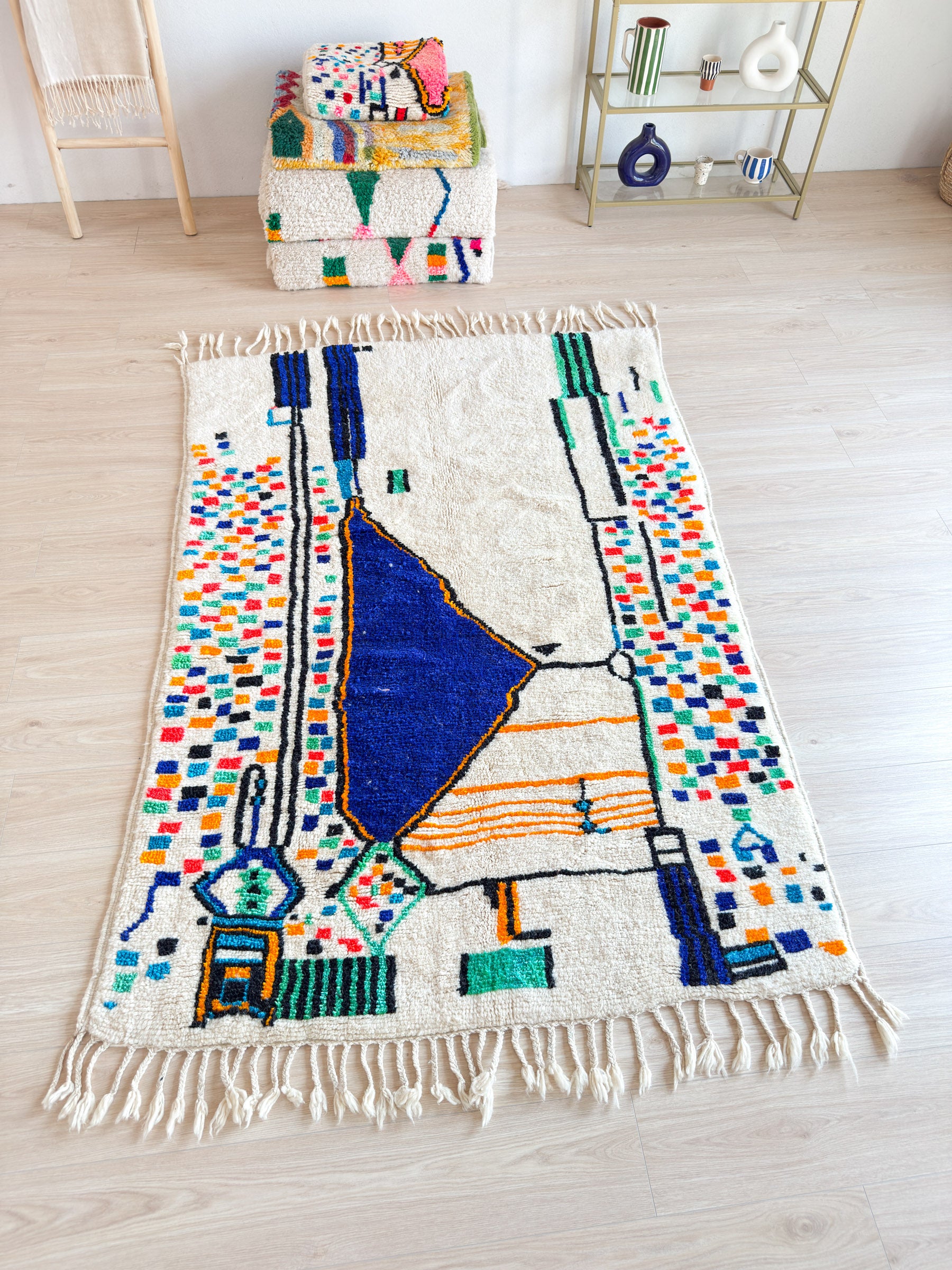 Colorful Berber rug 144 x 236 cm - n°2231