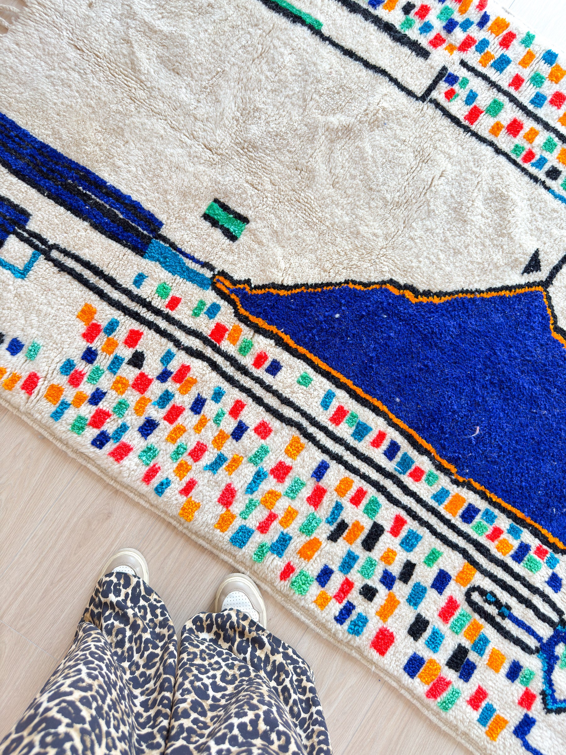 Colorful Berber rug 144 x 236 cm - n°2231