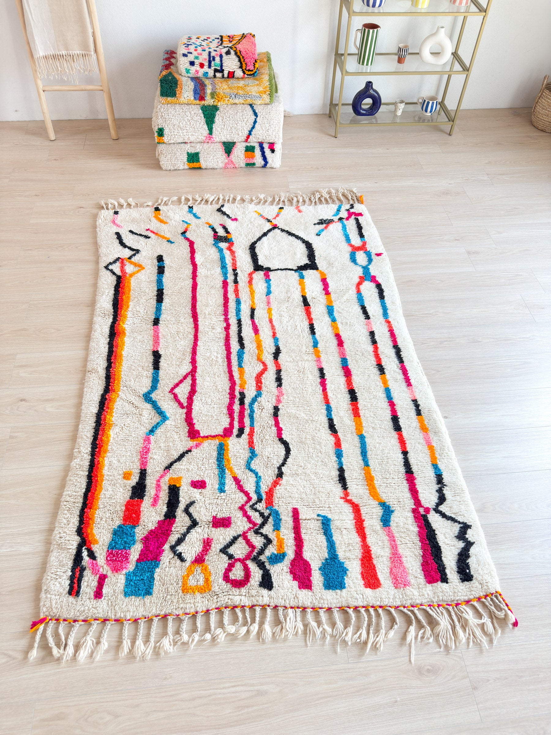 Kleurrijk Berber tapijt 149 x 237 cm - n°2252