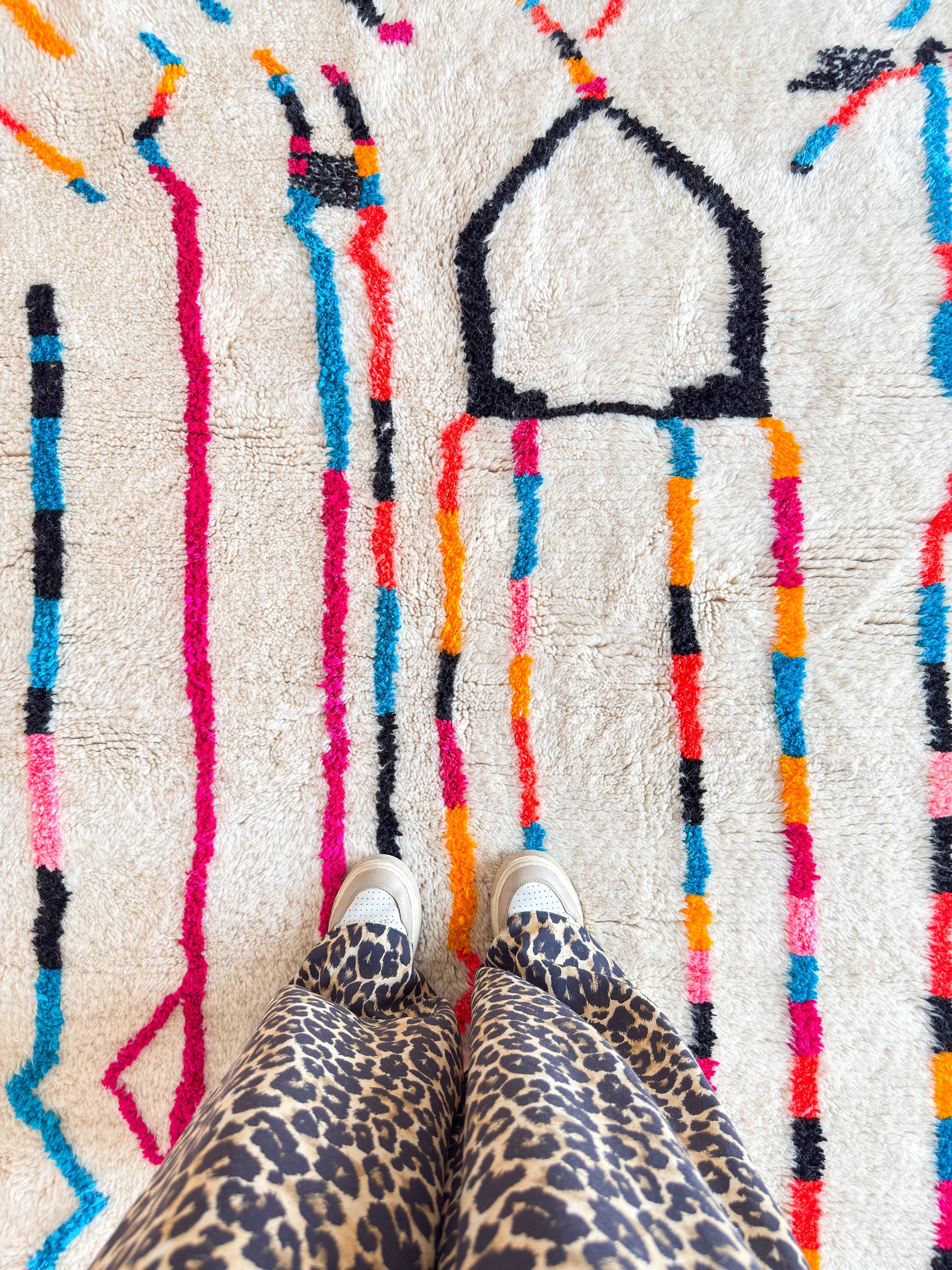 Bunter Berberteppich 149 x 237 cm - Nr. 2252