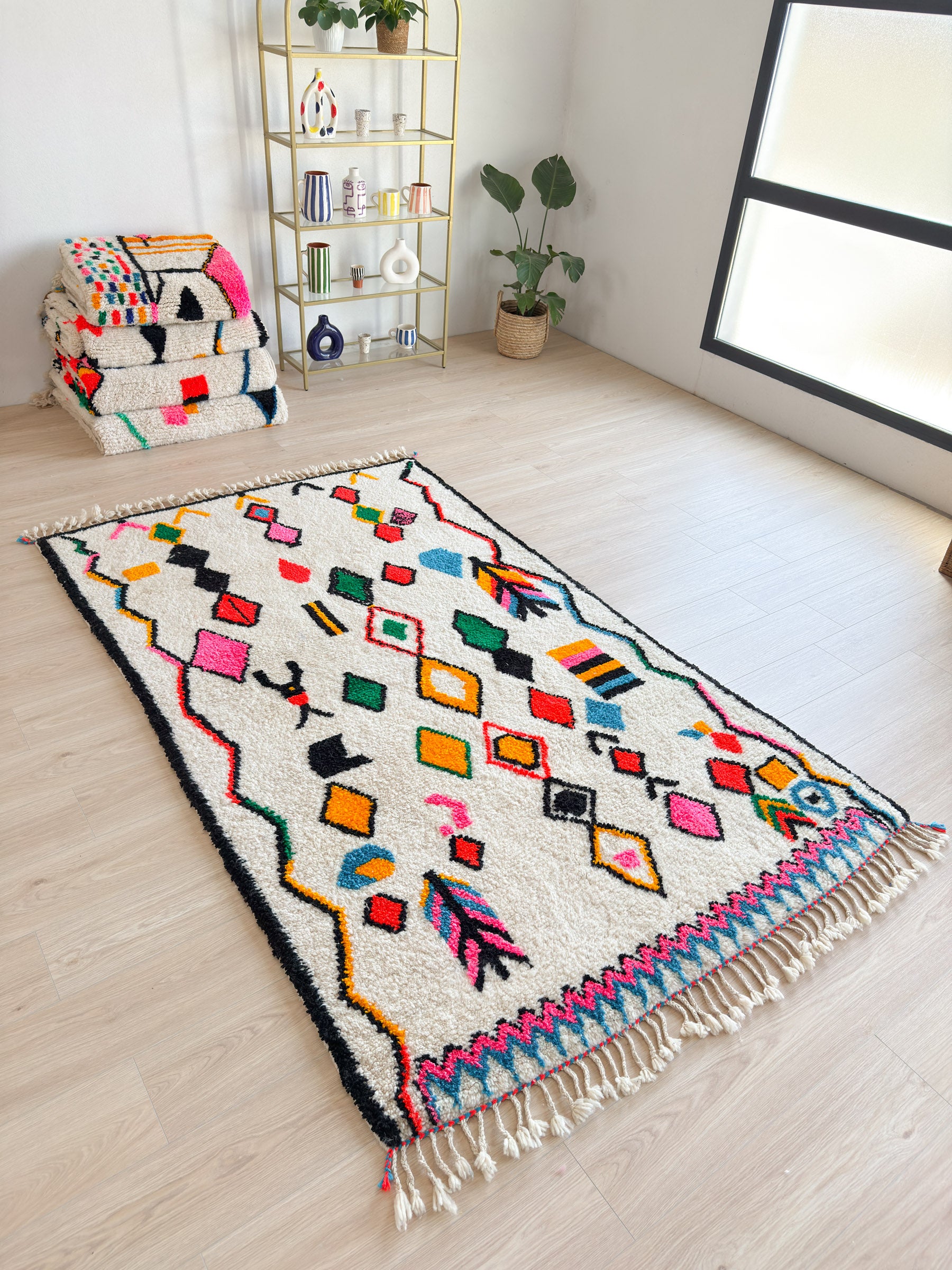 Tapis berbère coloré - n°529
