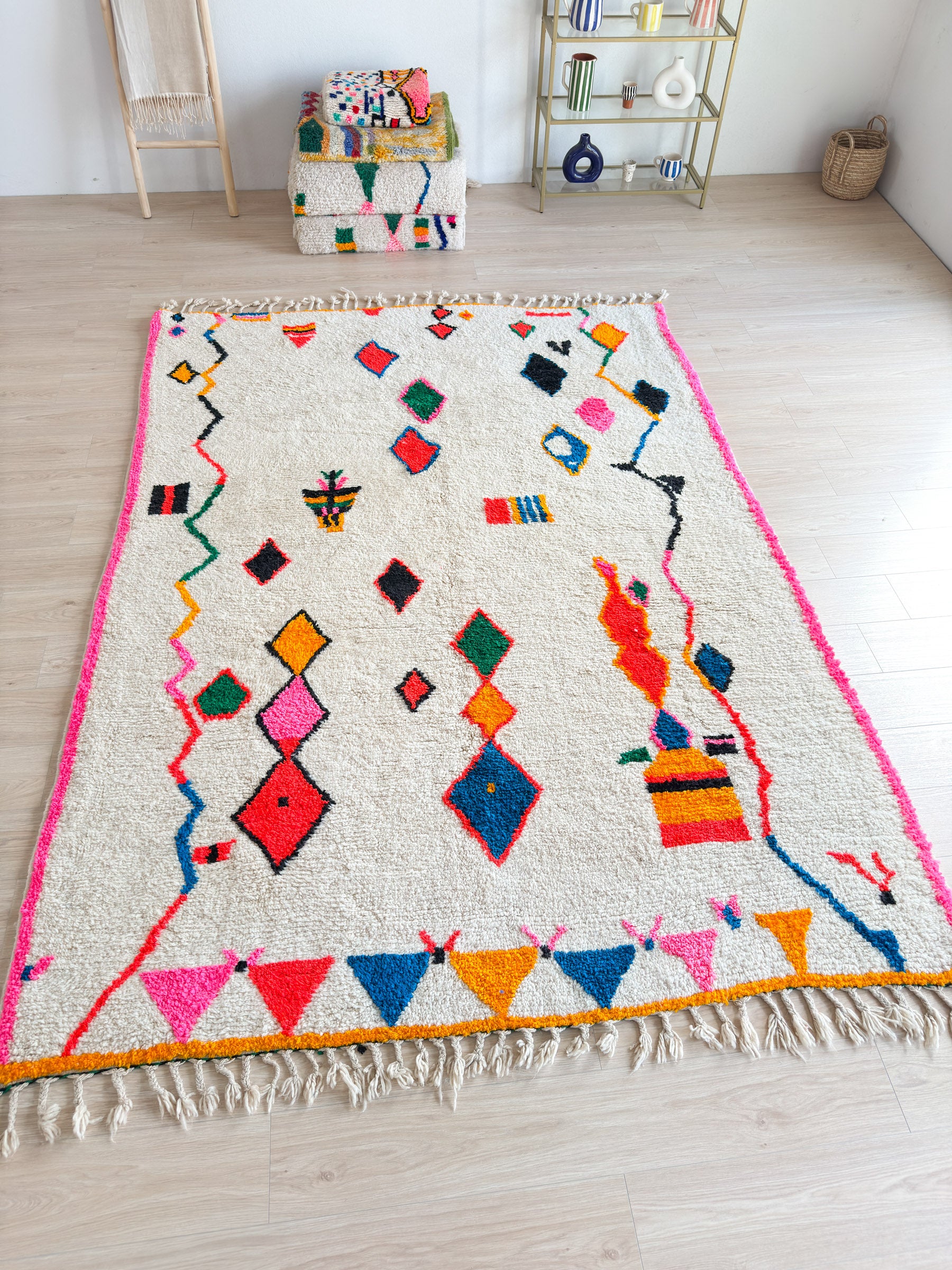 Colorful Berber rug 218 x 313 cm - n°2199