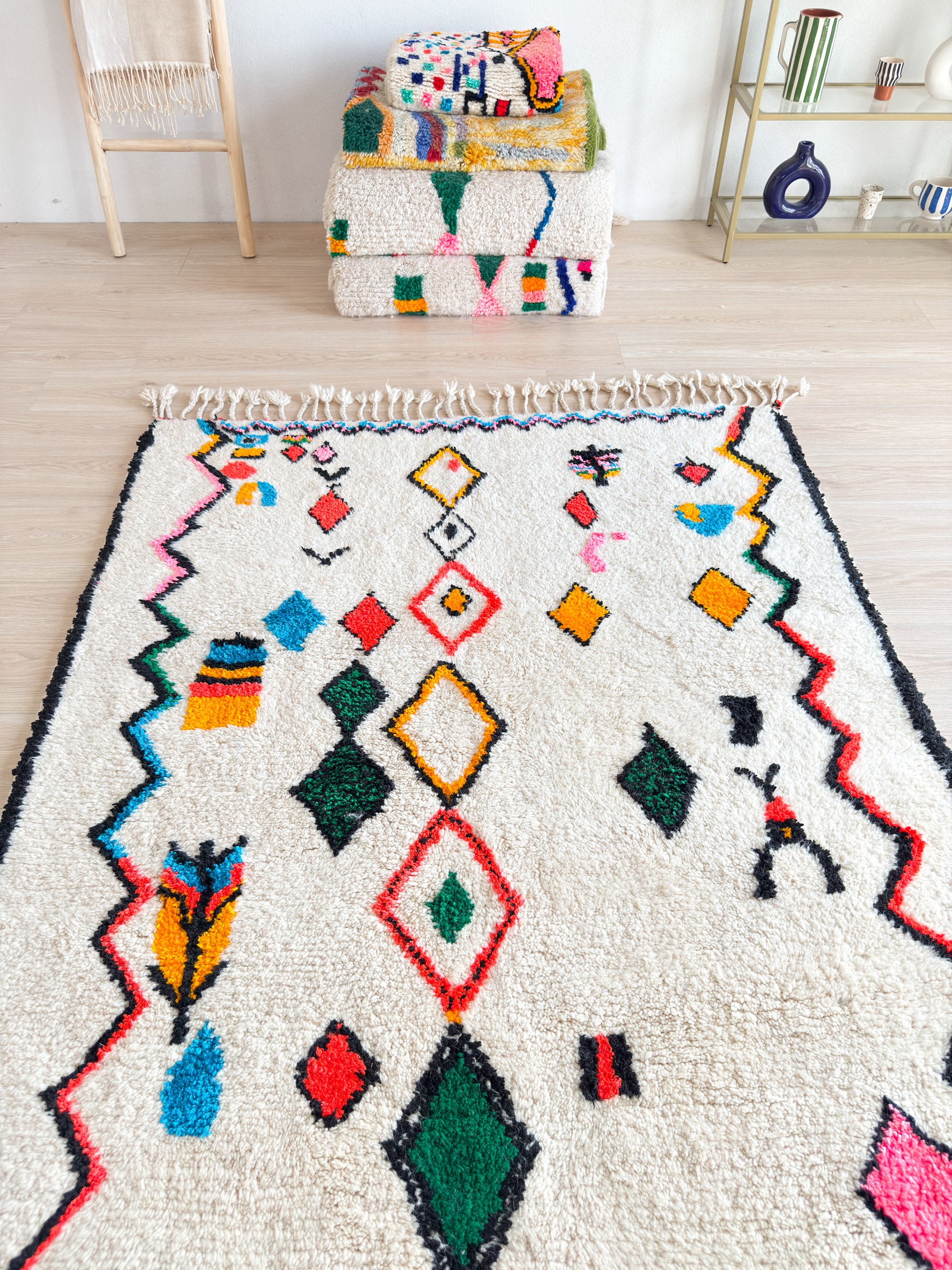 Kleurrijk Berber tapijt 153 x 278 cm - n°1661