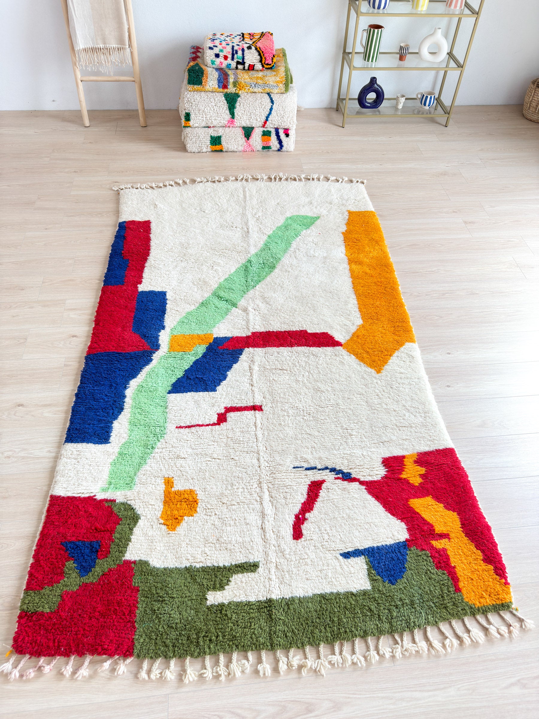 Colorful Berber Rug 153 x 274 cm / 5.0 x 9.0 ft - n°1493