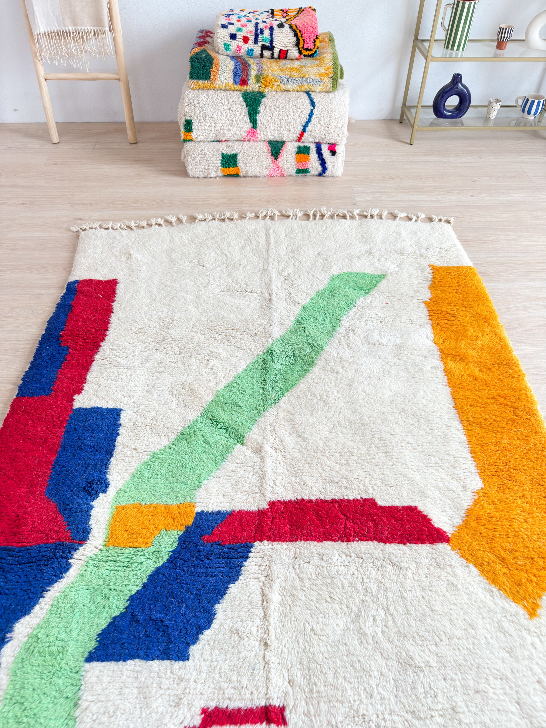 Colorful Berber Rug 153 x 274 cm / 5.0 x 9.0 ft - n°1493