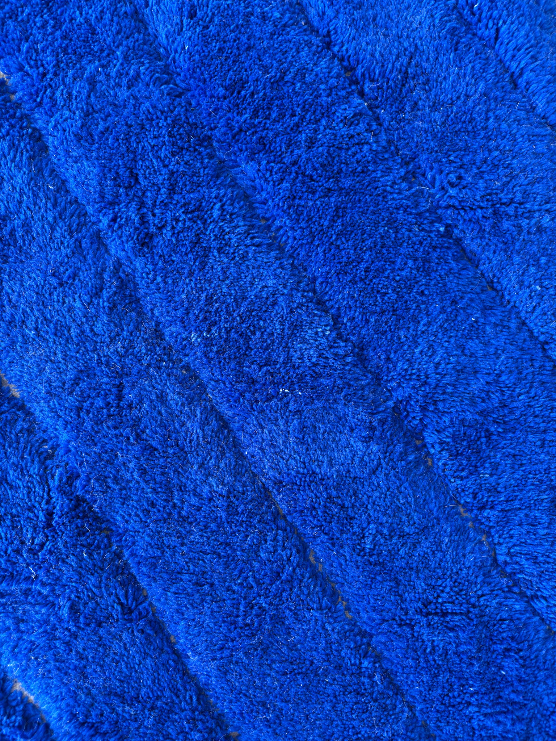 Majorelle blue Berber rug, colorful Beni Ouarain - n°682