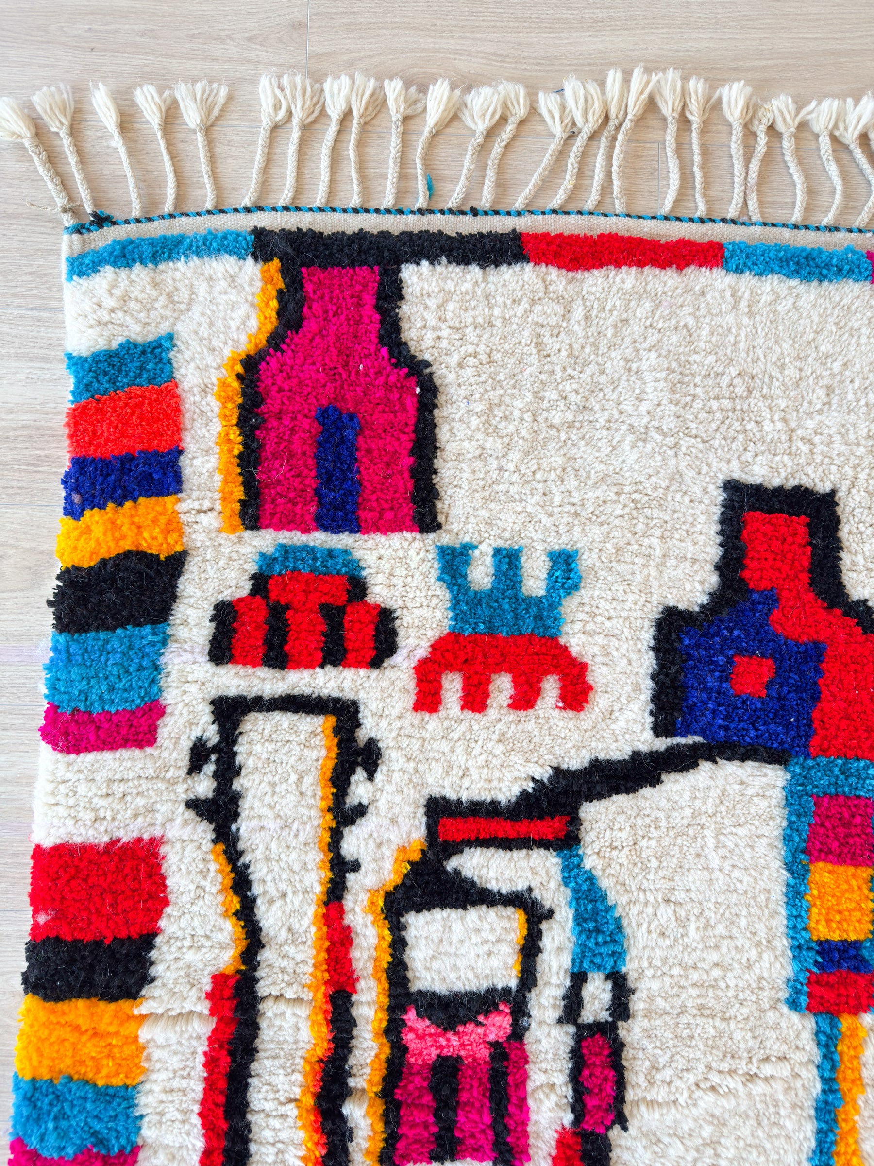 Colorful Berber rug 152 x 234 cm - n°1910