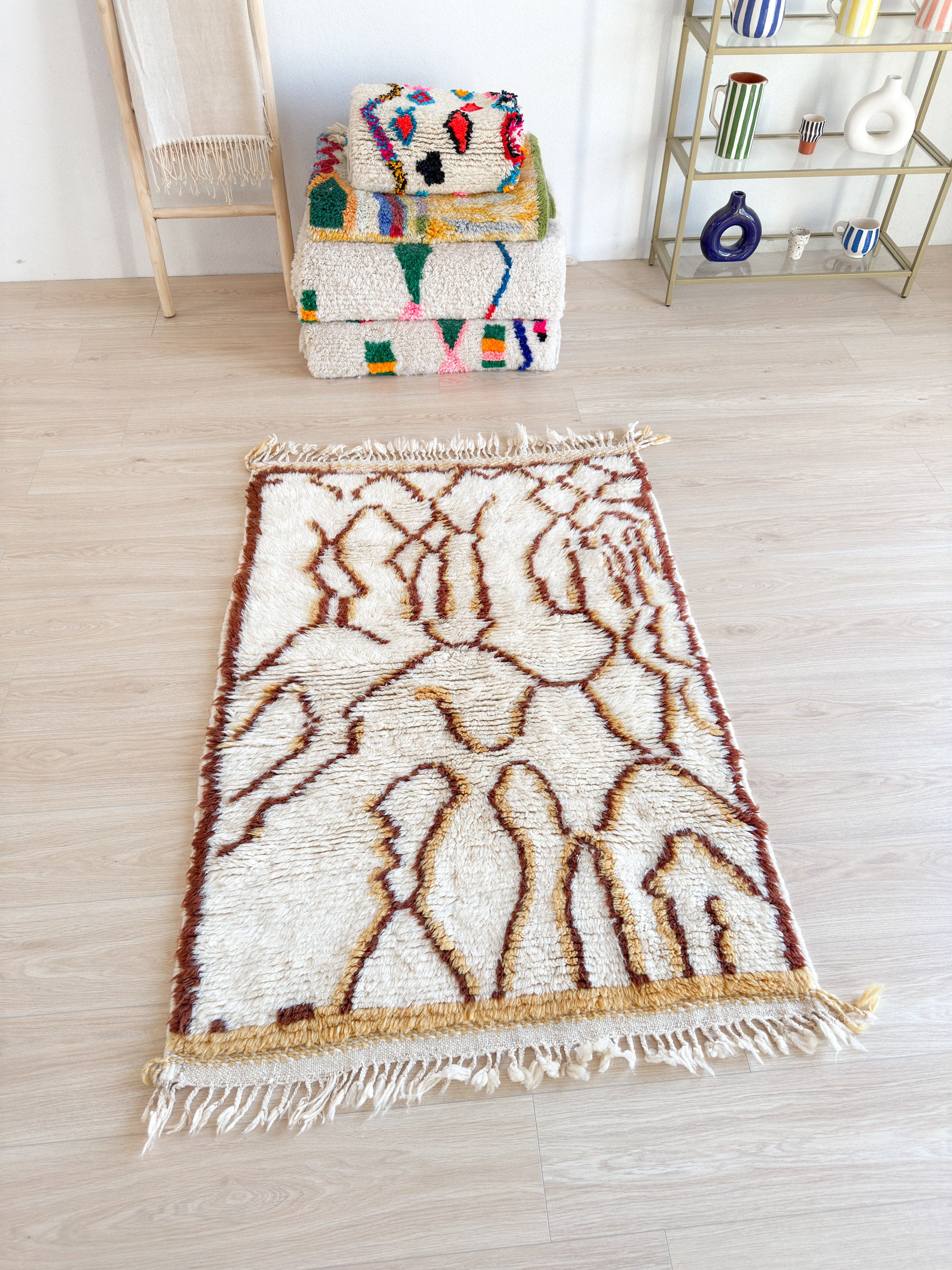 Colorful Berber rug 106 x 166 cm - n°2286
