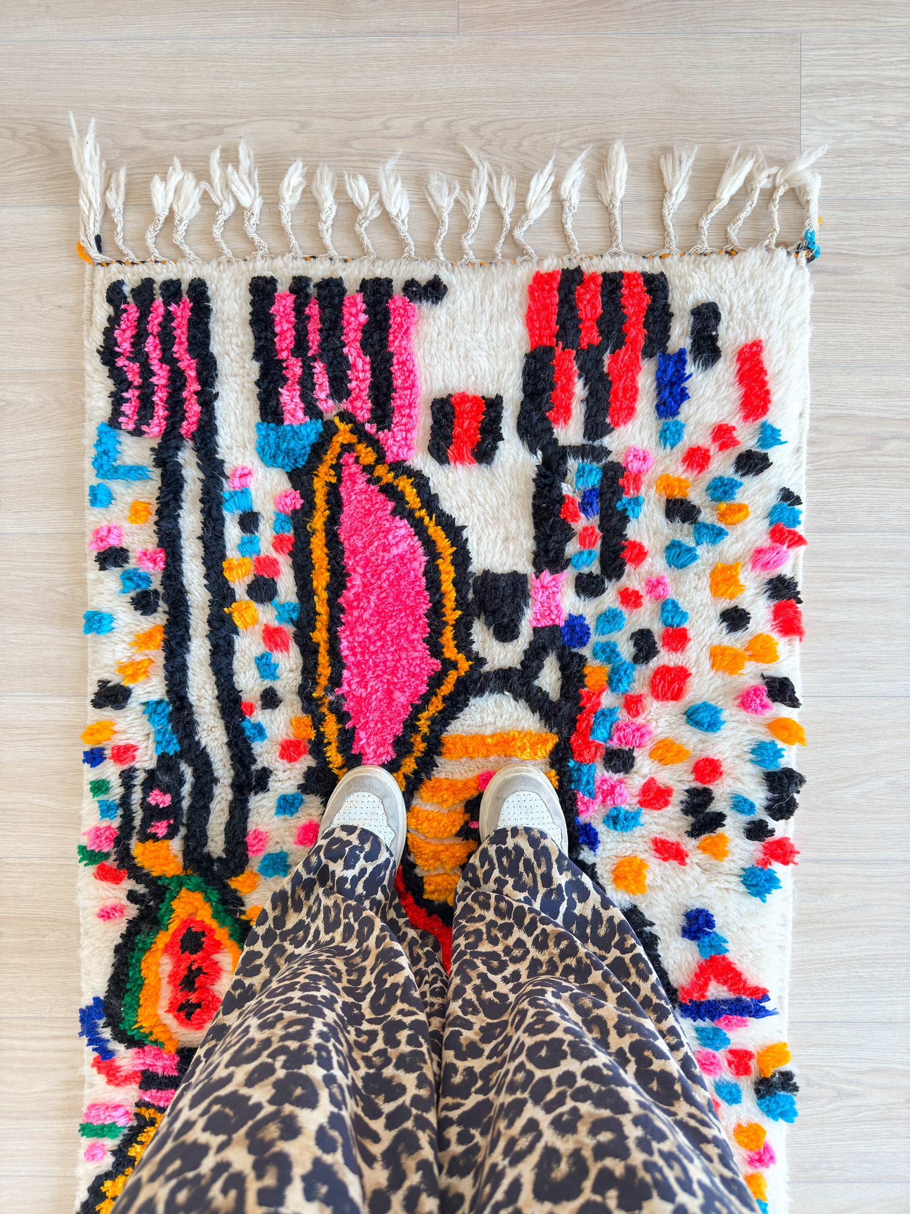 Colorful Berber rug 83 x 144 cm - n°2325