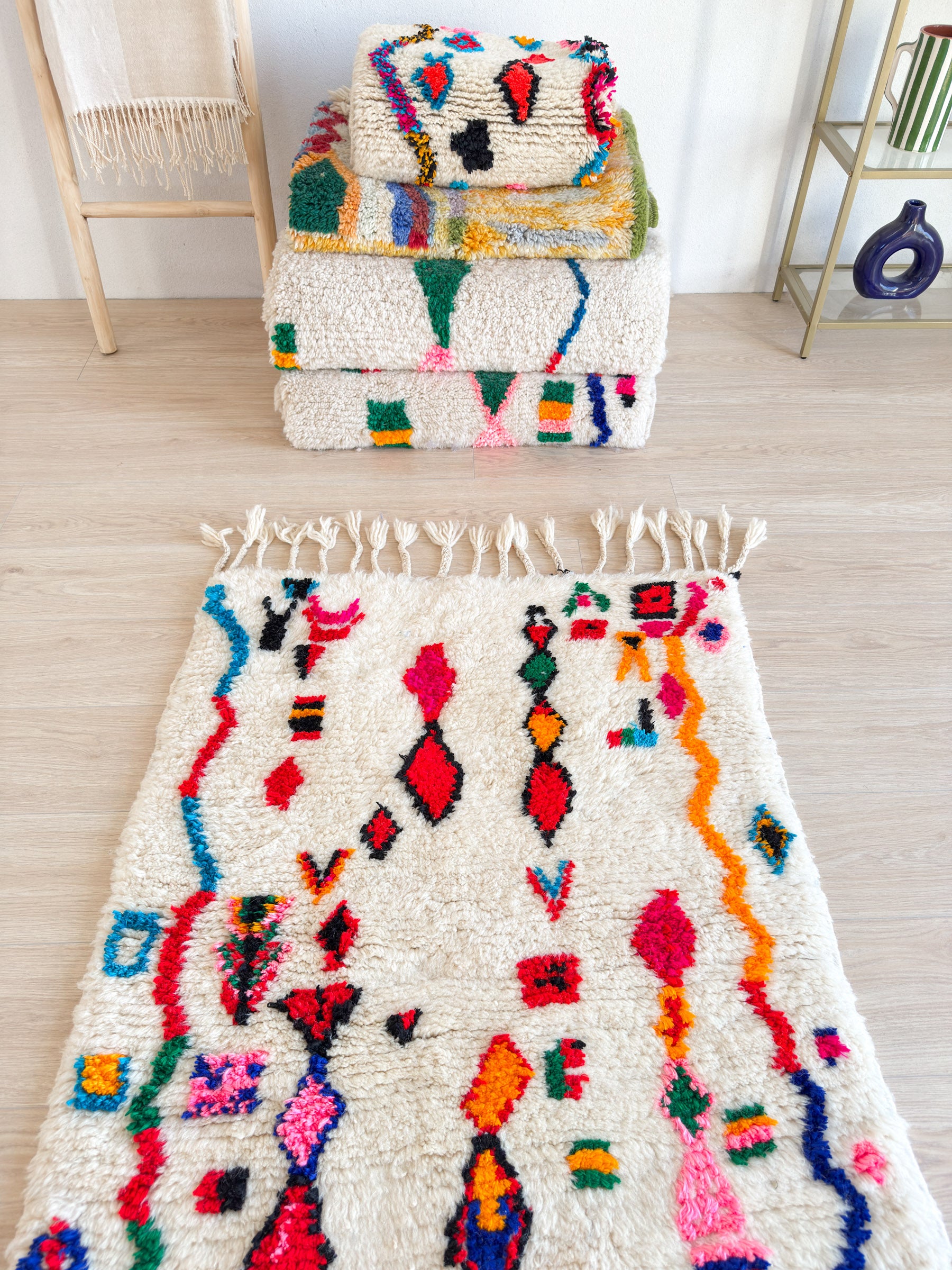 Tapis berbère coloré 93 x 150 cm - n°2302