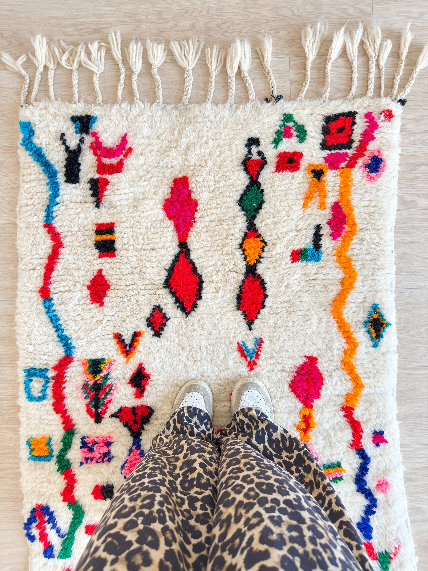 Colorful Berber rug 93 x 150 cm - n°2302