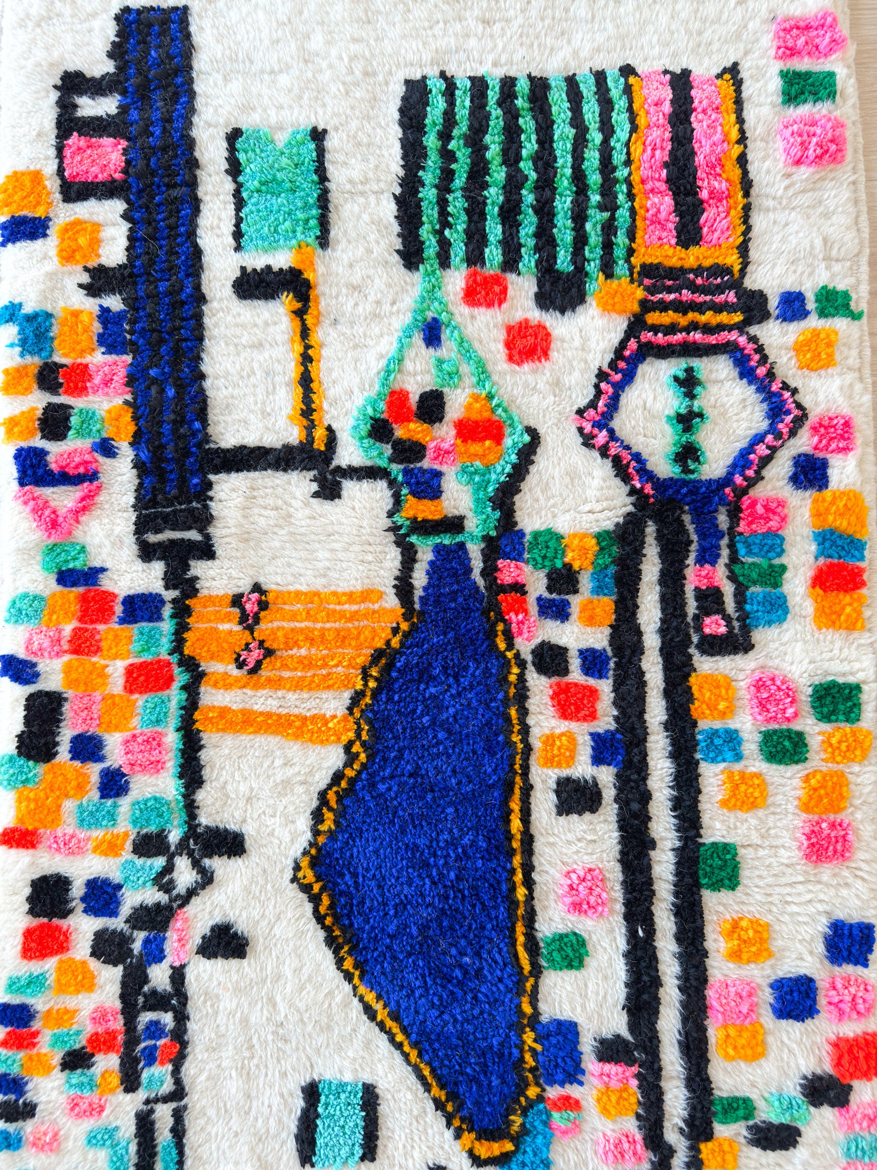 Tapis berbère coloré 84 x 156 cm - n°2321