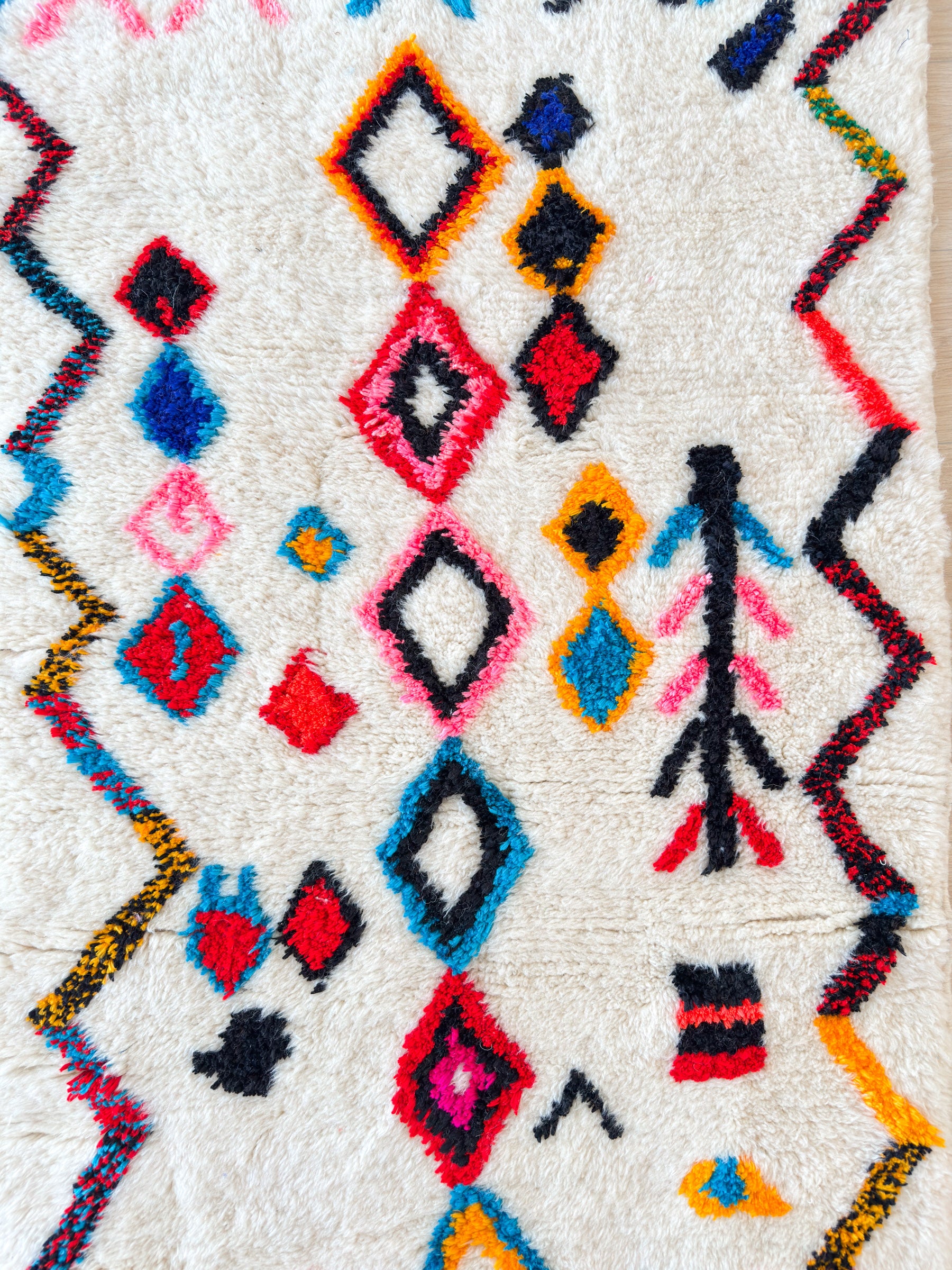 Colorful Berber rug 93 x 195 cm - n°2330