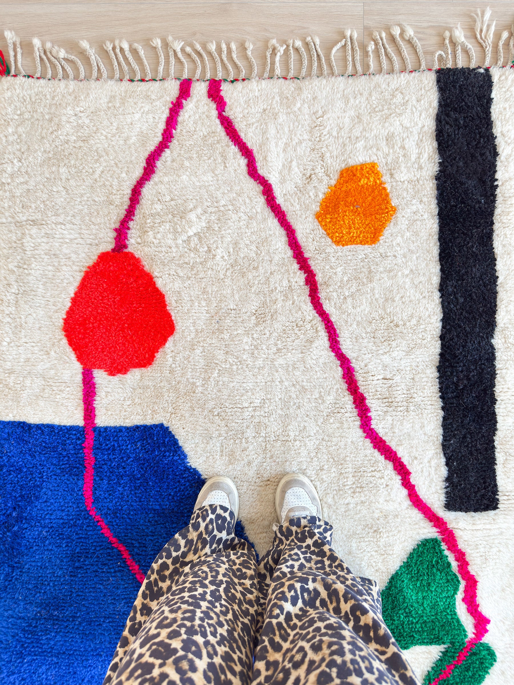 Colorful Berber rug 123 x 205 cm - n°2328