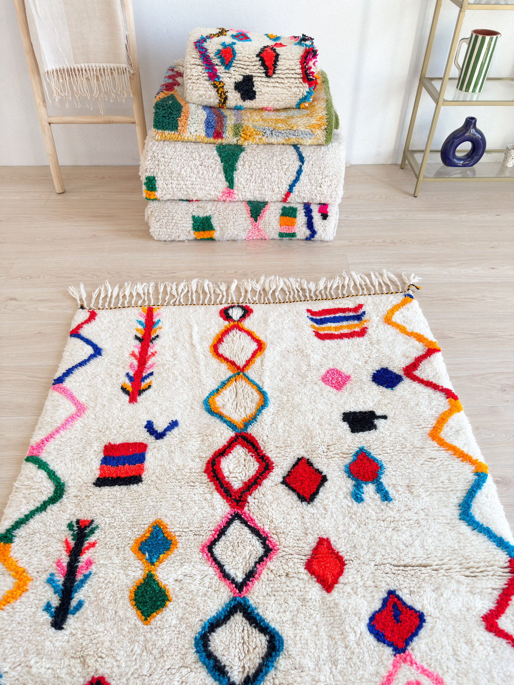 Colorful Berber rug 119 x 191 cm - n°2287