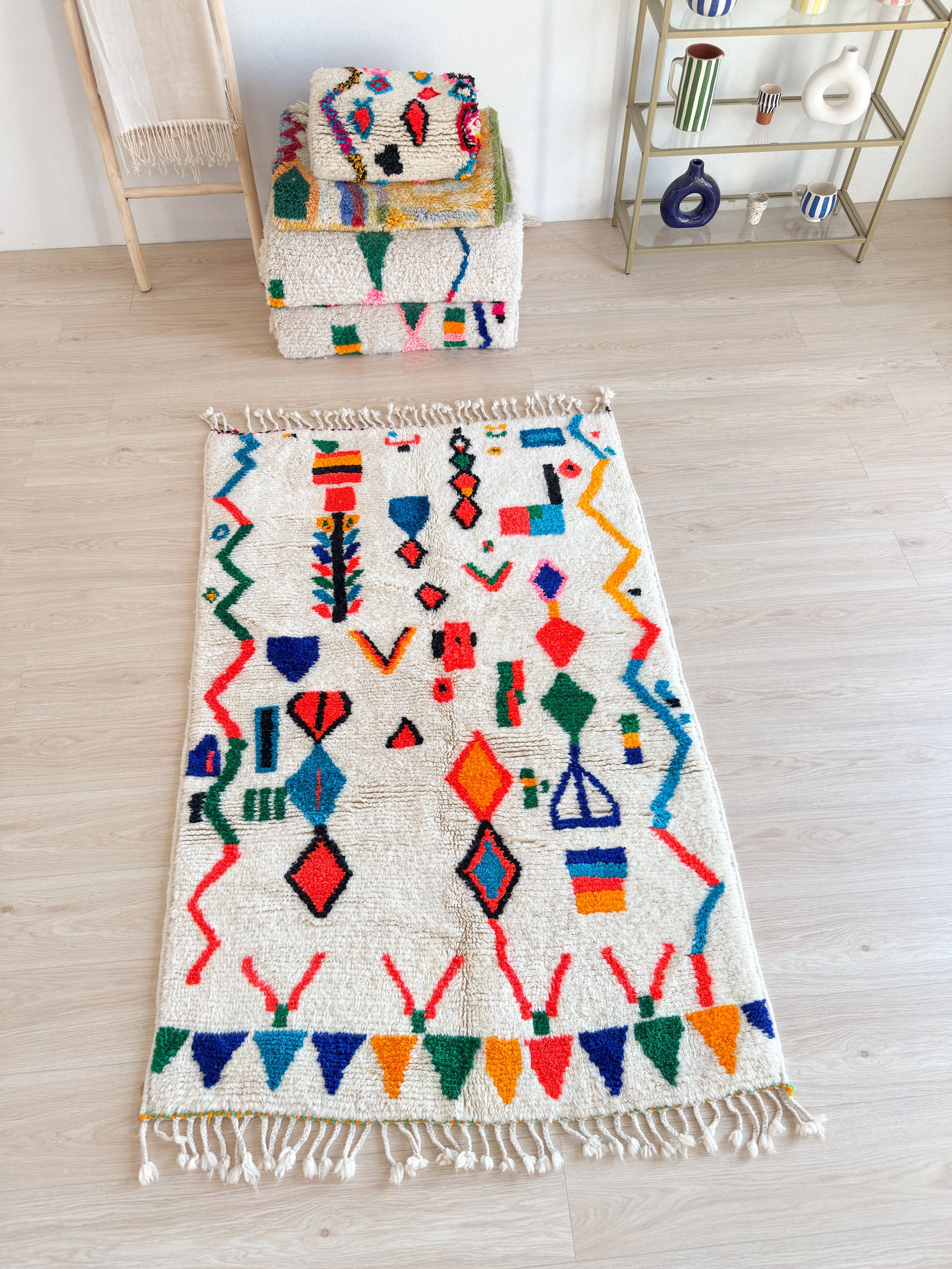 Colorful Berber rug 119 x 199 cm - n°2275