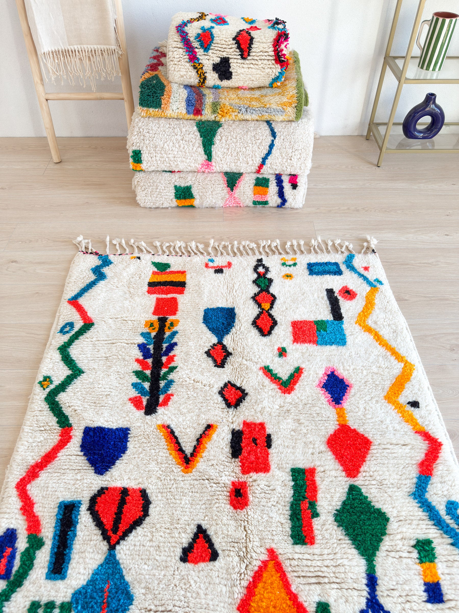Colorful Berber rug 119 x 199 cm - n°2275