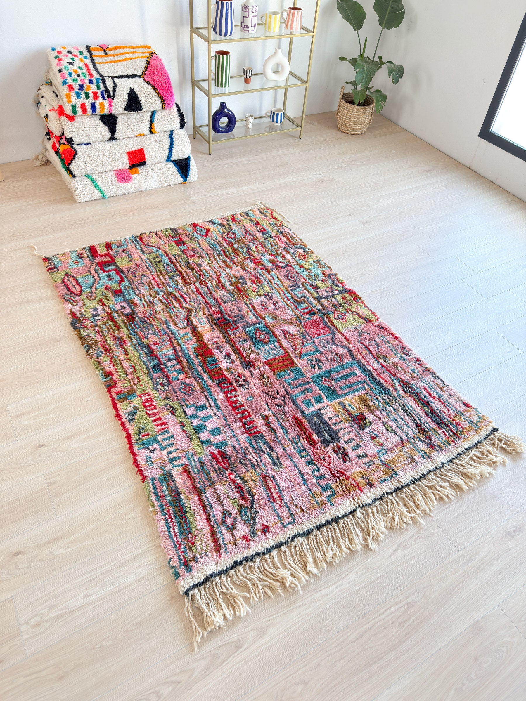 Colorful Berber rug 142 x 210 cm - no. 2088