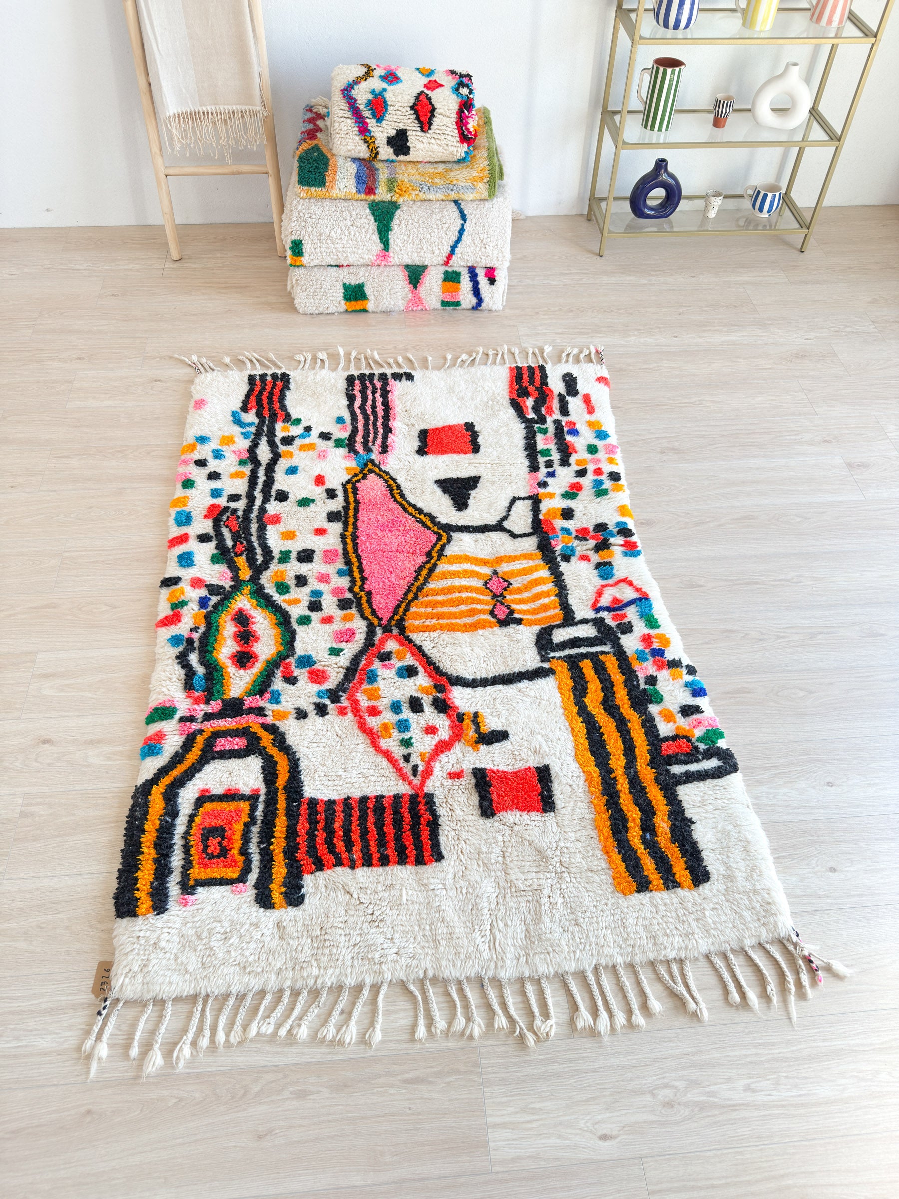 Colorful Berber rug 130 x 213 cm - n°2326