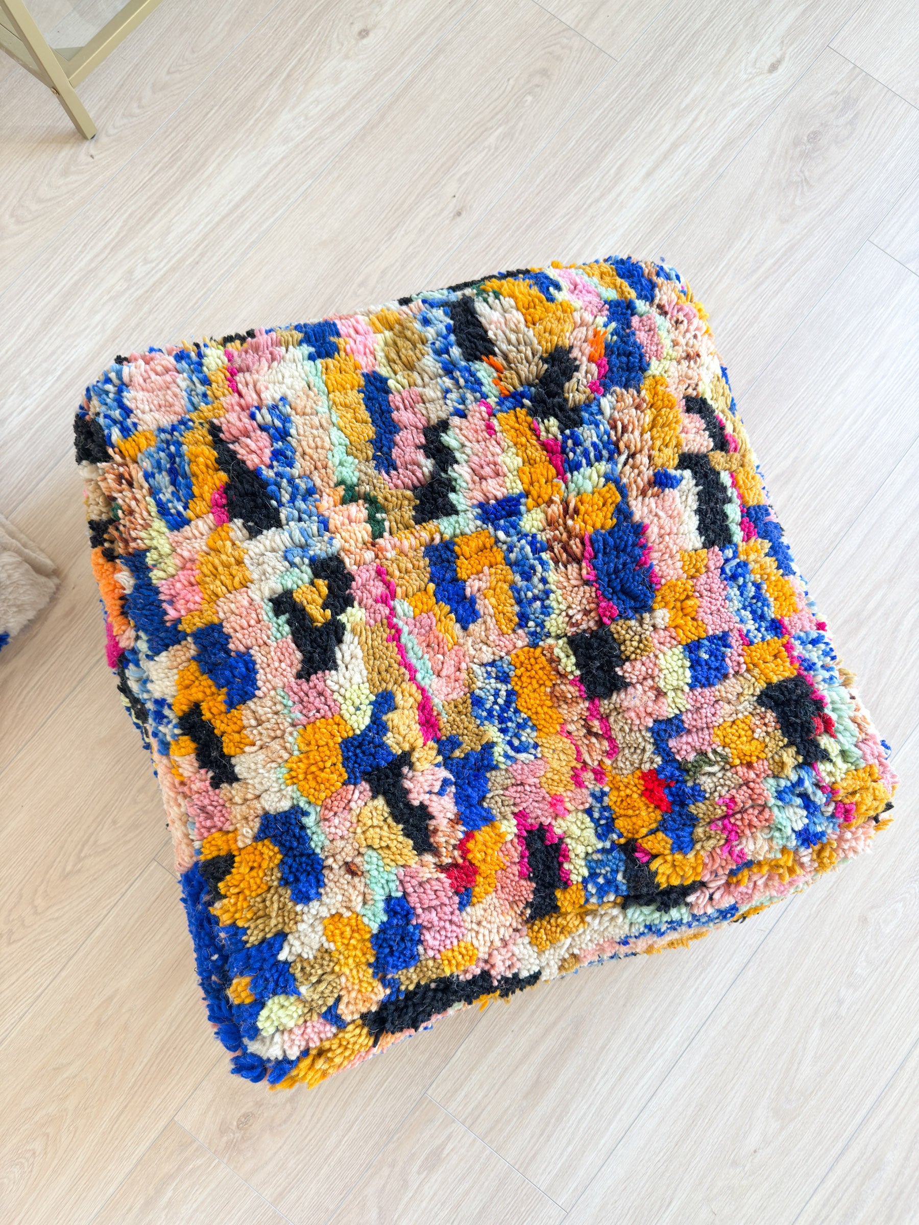 Pouf Marocain, pouf berbère coloré - 60 x 60 cm - n°66