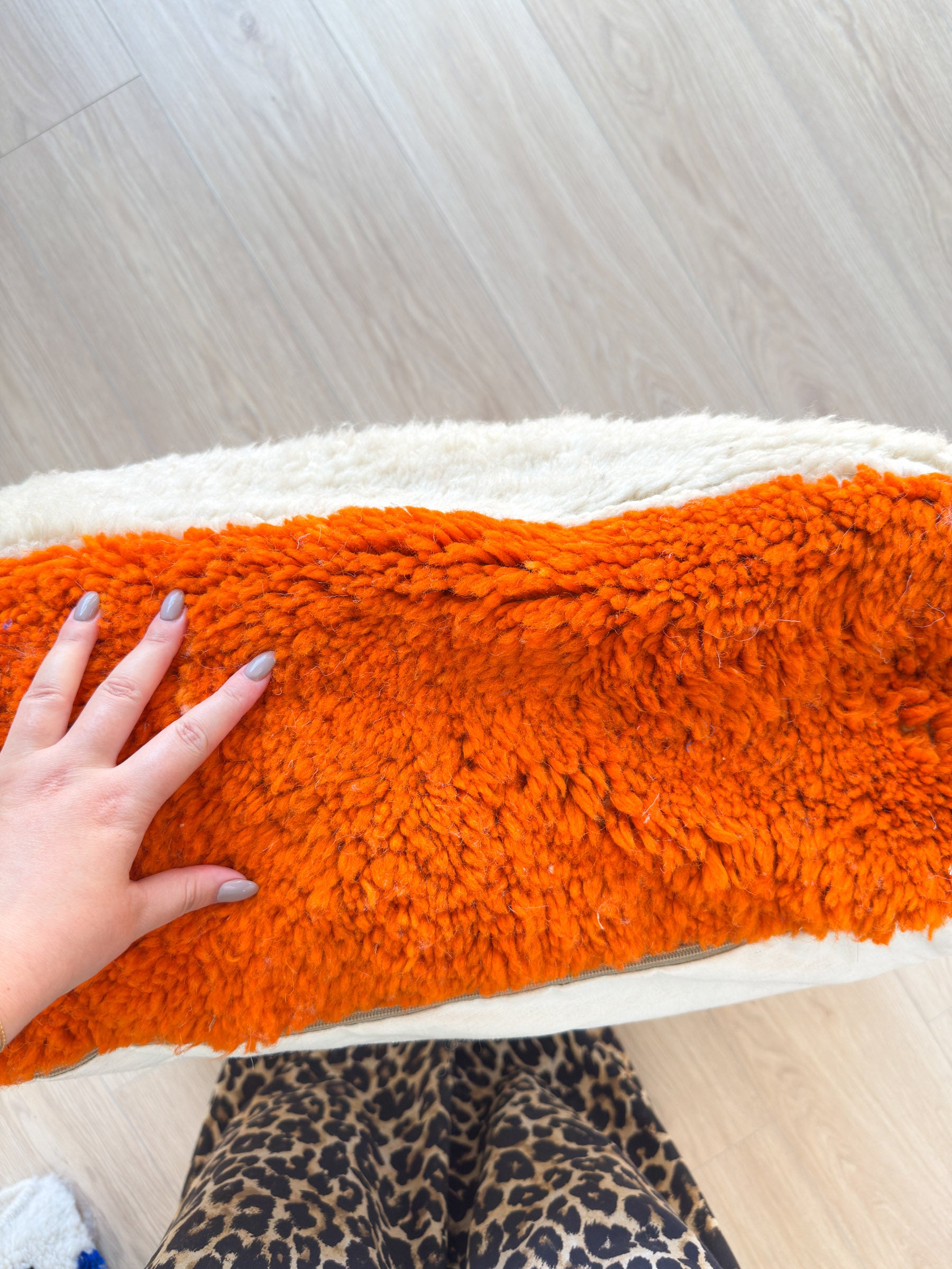 Moroccan pouf, colorful Berber pouf - 60 x 60 cm - n°34