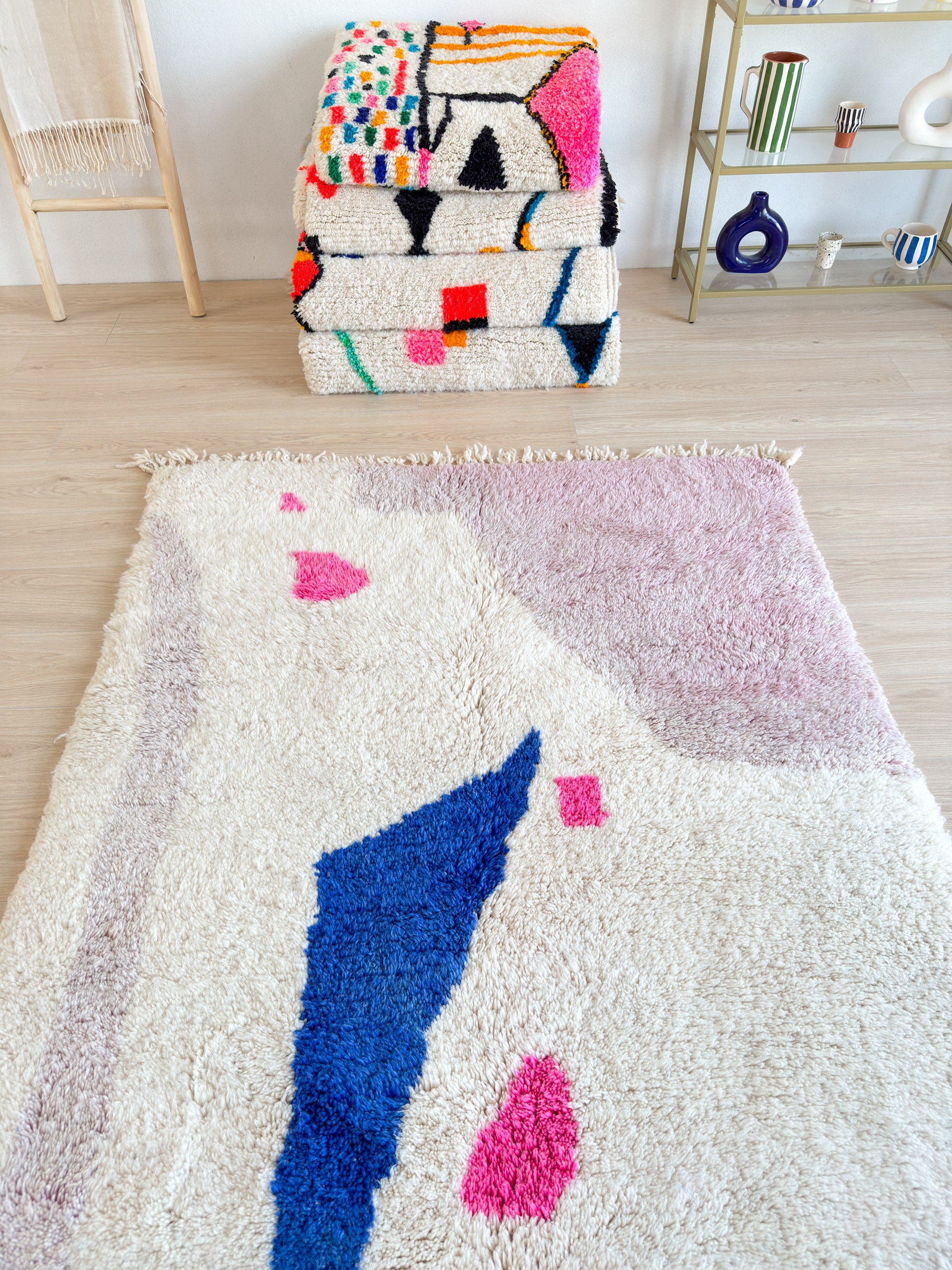 Farbenfroher Berberteppich 143 x 260 cm - Nr. 2047