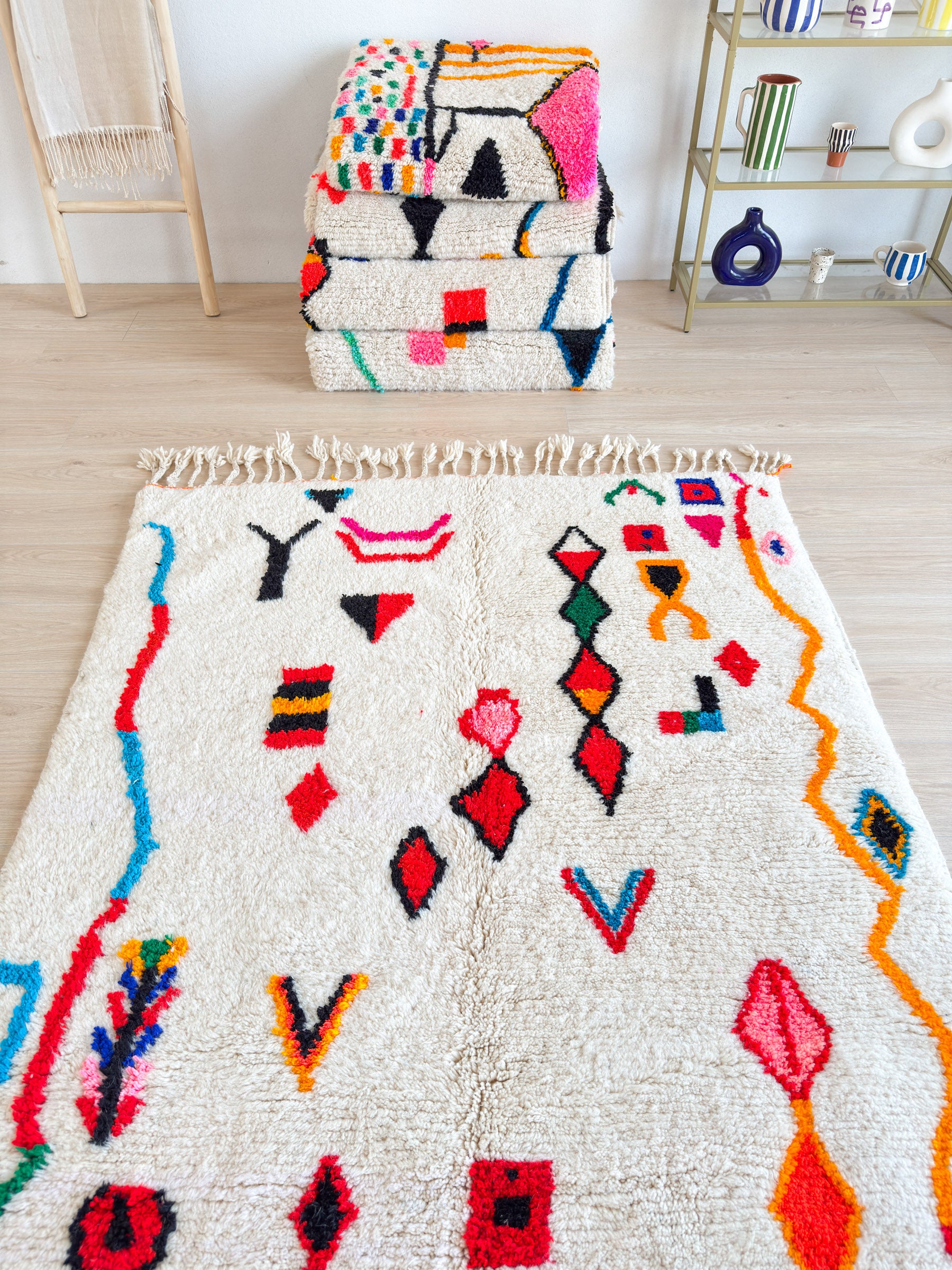 Colorful Berber rug 148 x 274 cm - n°2002