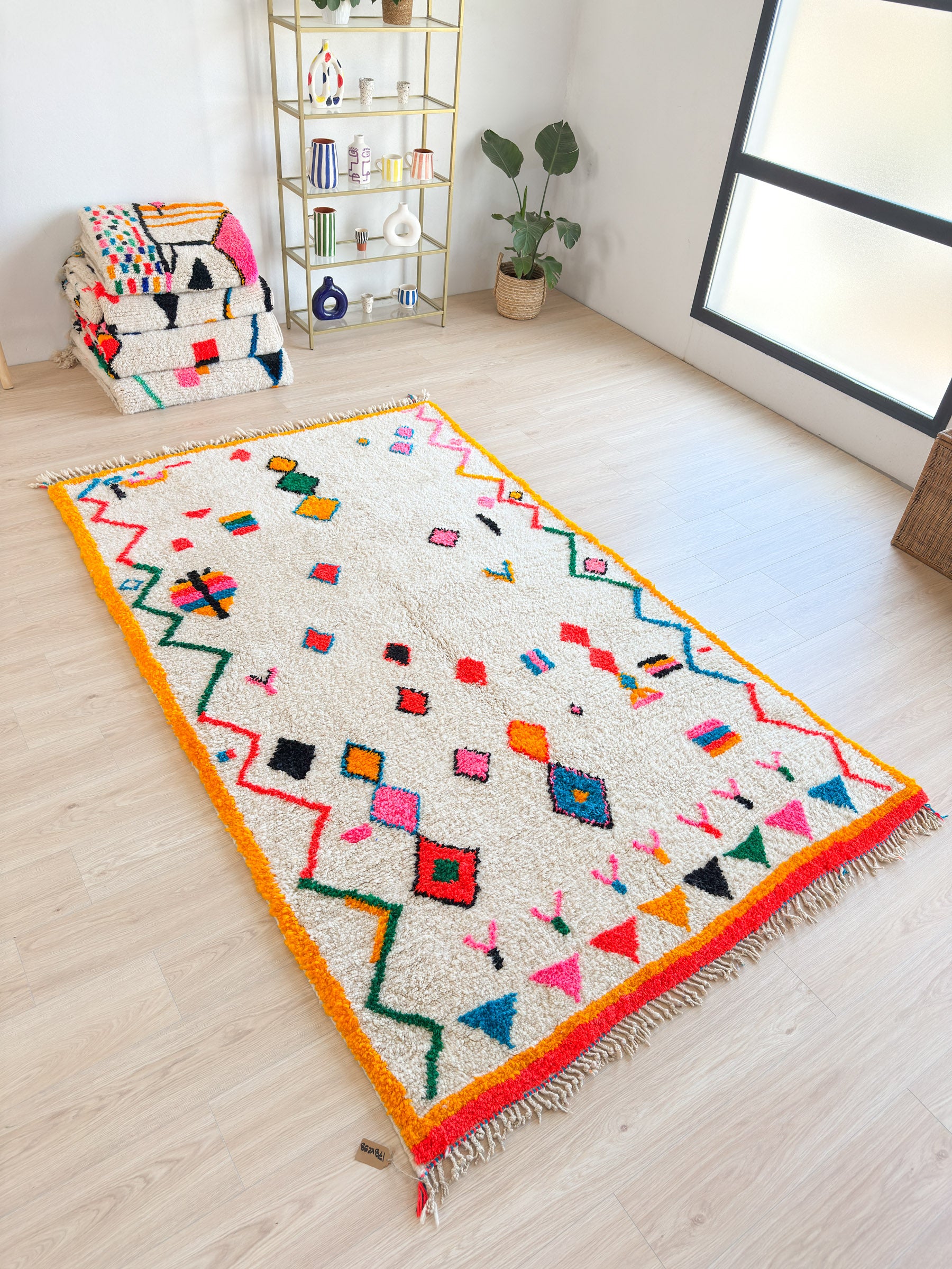 Tapis berbère coloré - n°744