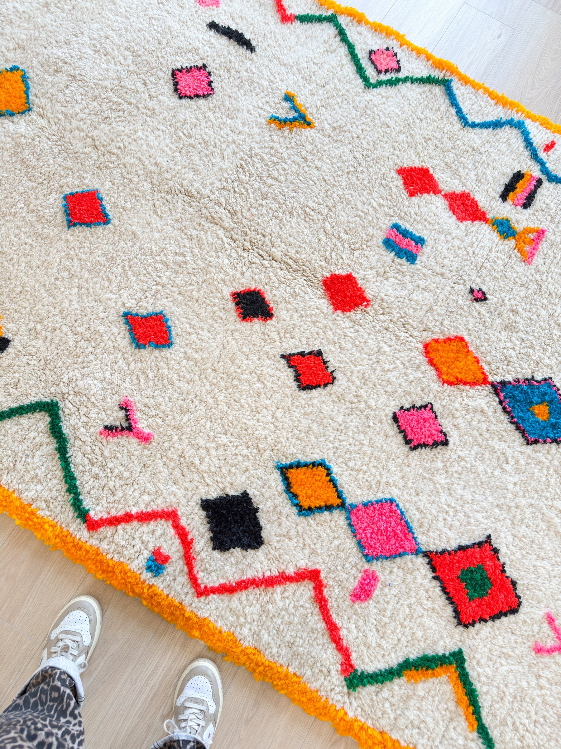 Tapis berbère coloré - n°744