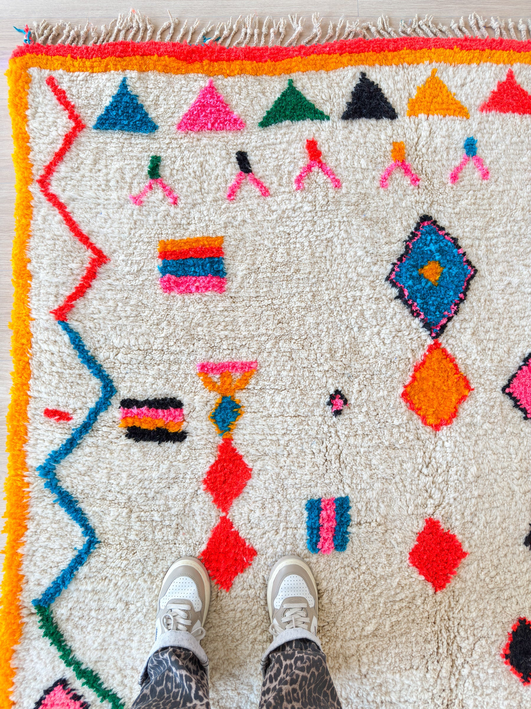 Tapis berbère coloré - n°744