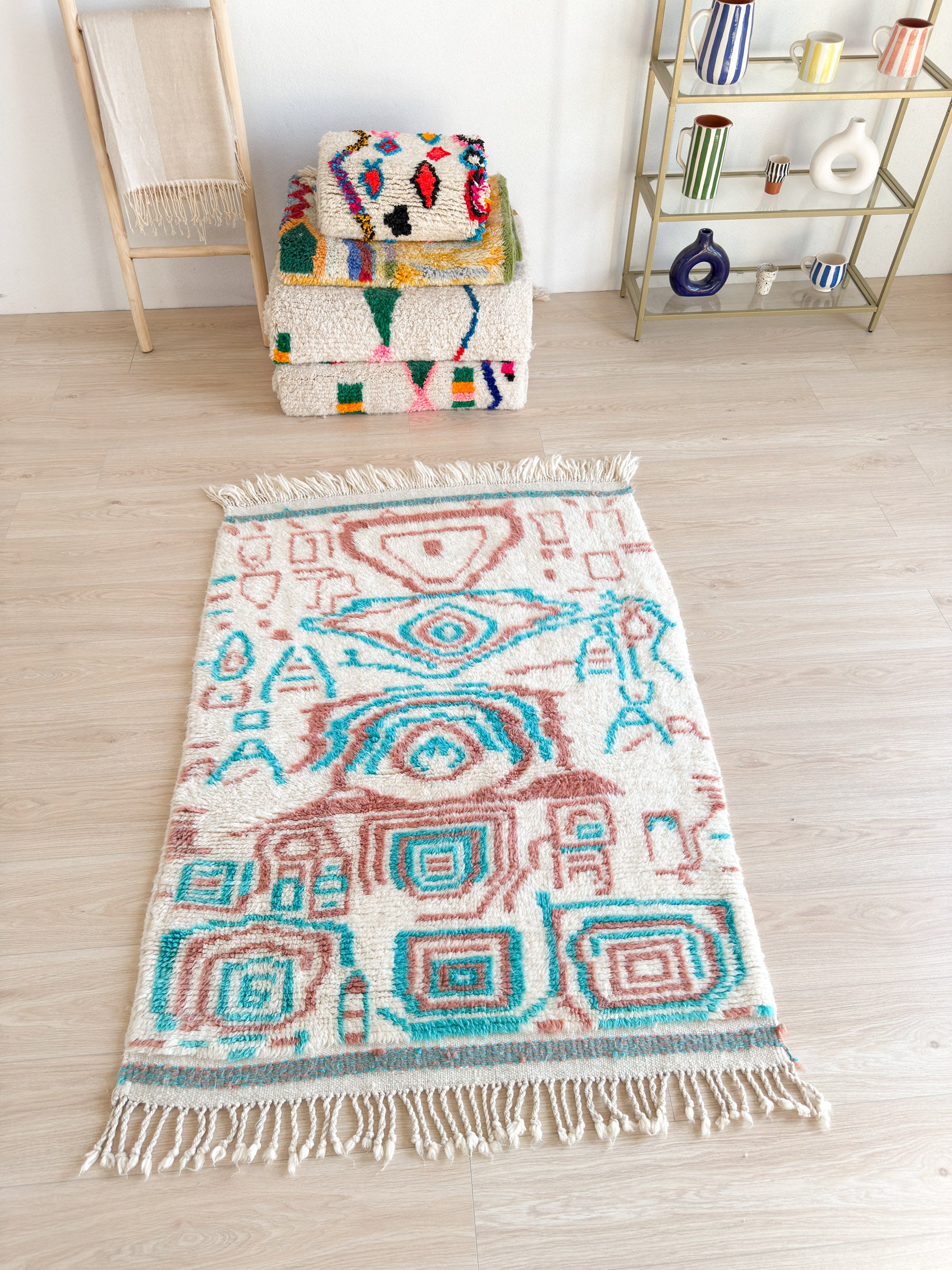 Colorful Berber rug 114 x 172 cm - n°2331