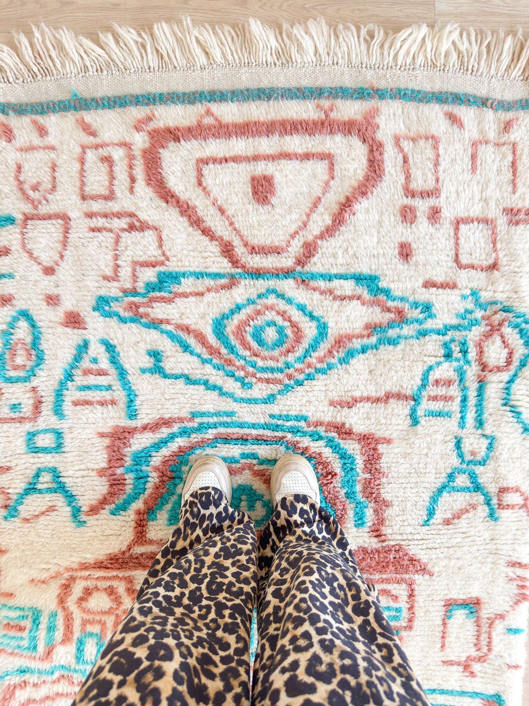 Tapis berbère coloré 99 x 165 cm - n°2294