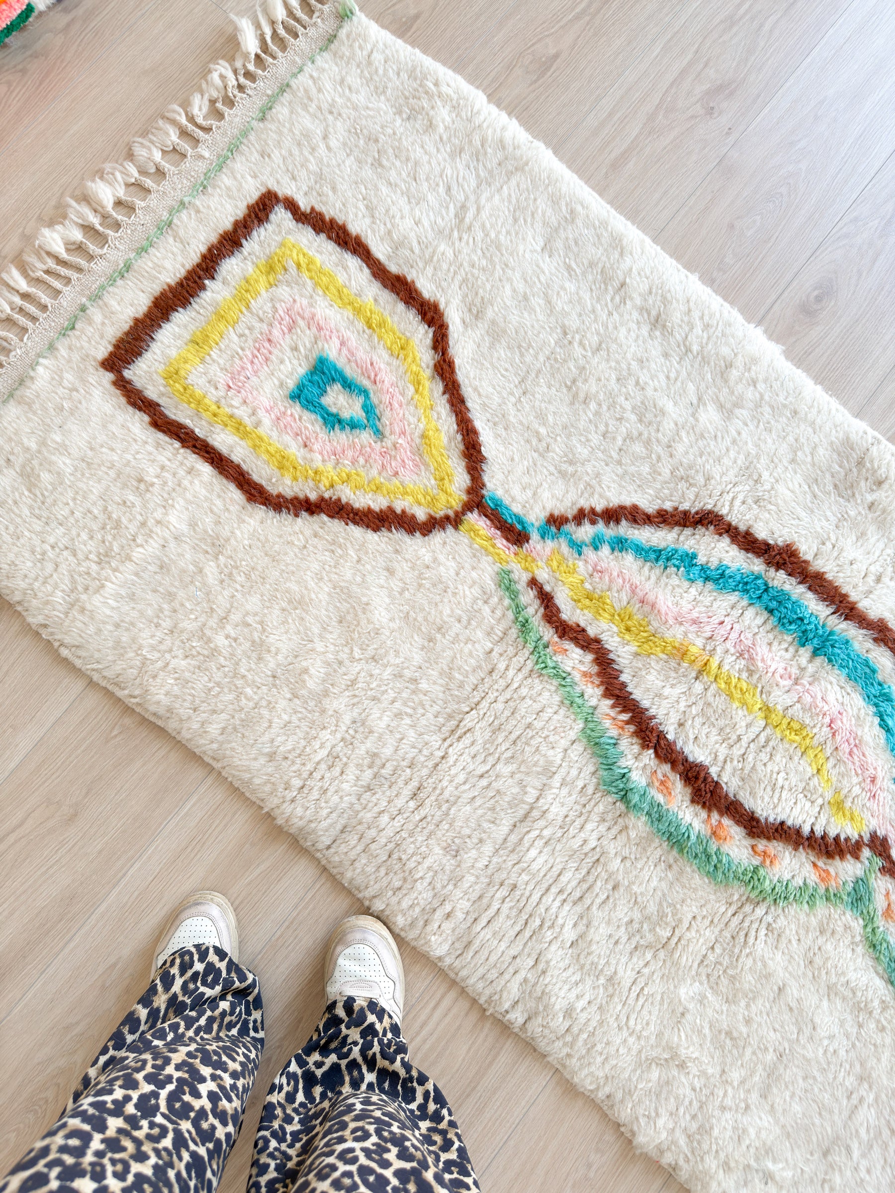 Colorful Berber rug 95 x 180 cm - n°2295