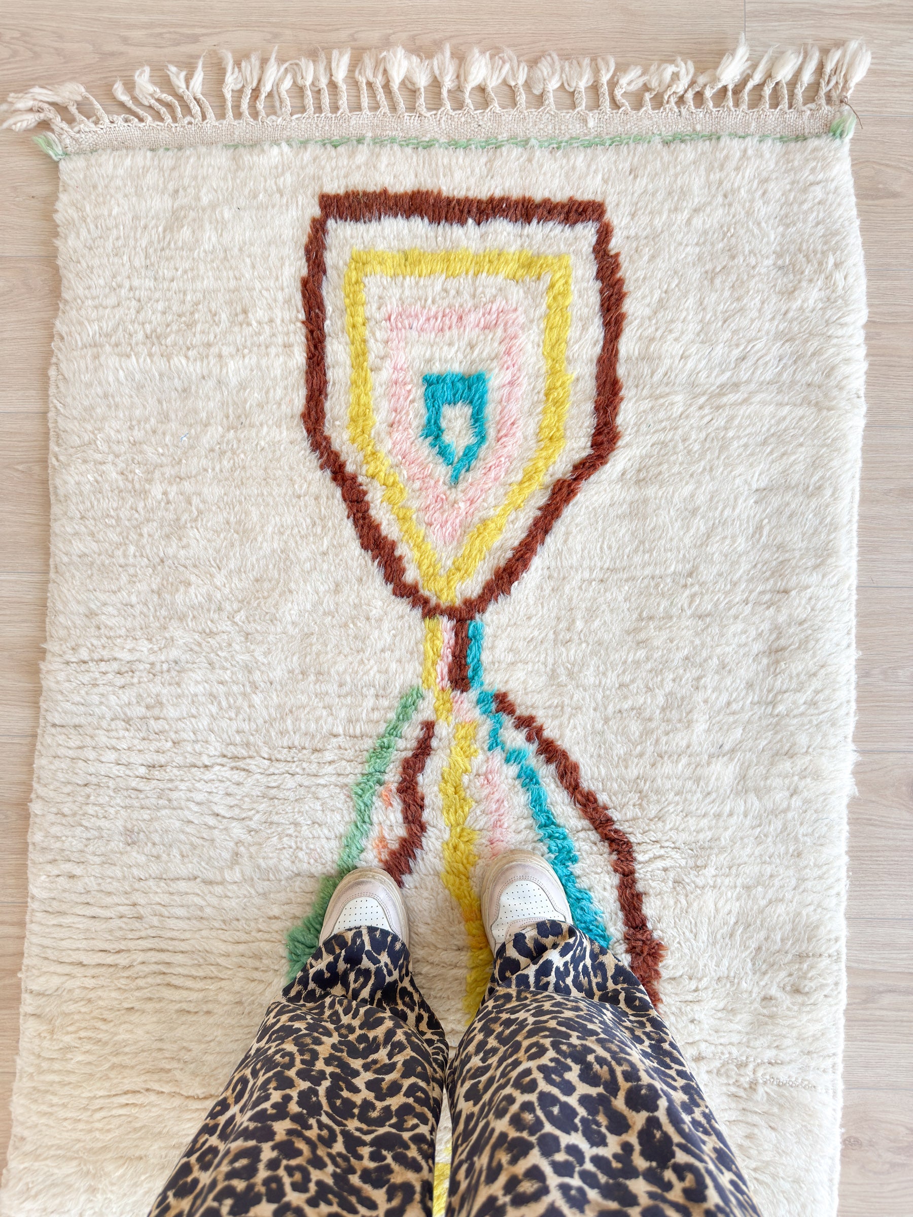 Colorful Berber rug 95 x 180 cm - n°2295