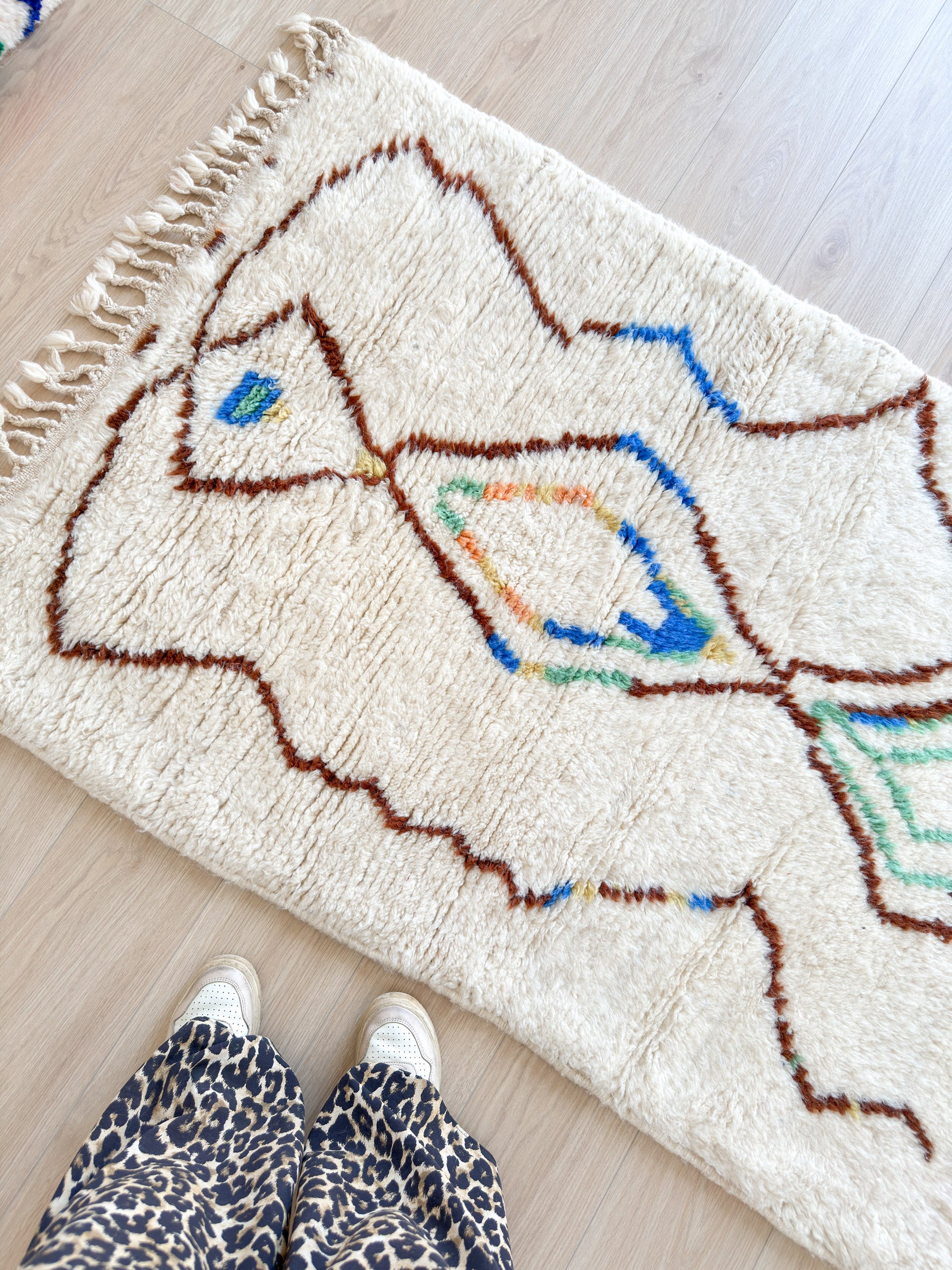 Tapis berbère coloré 105 x 168 cm - n°2333