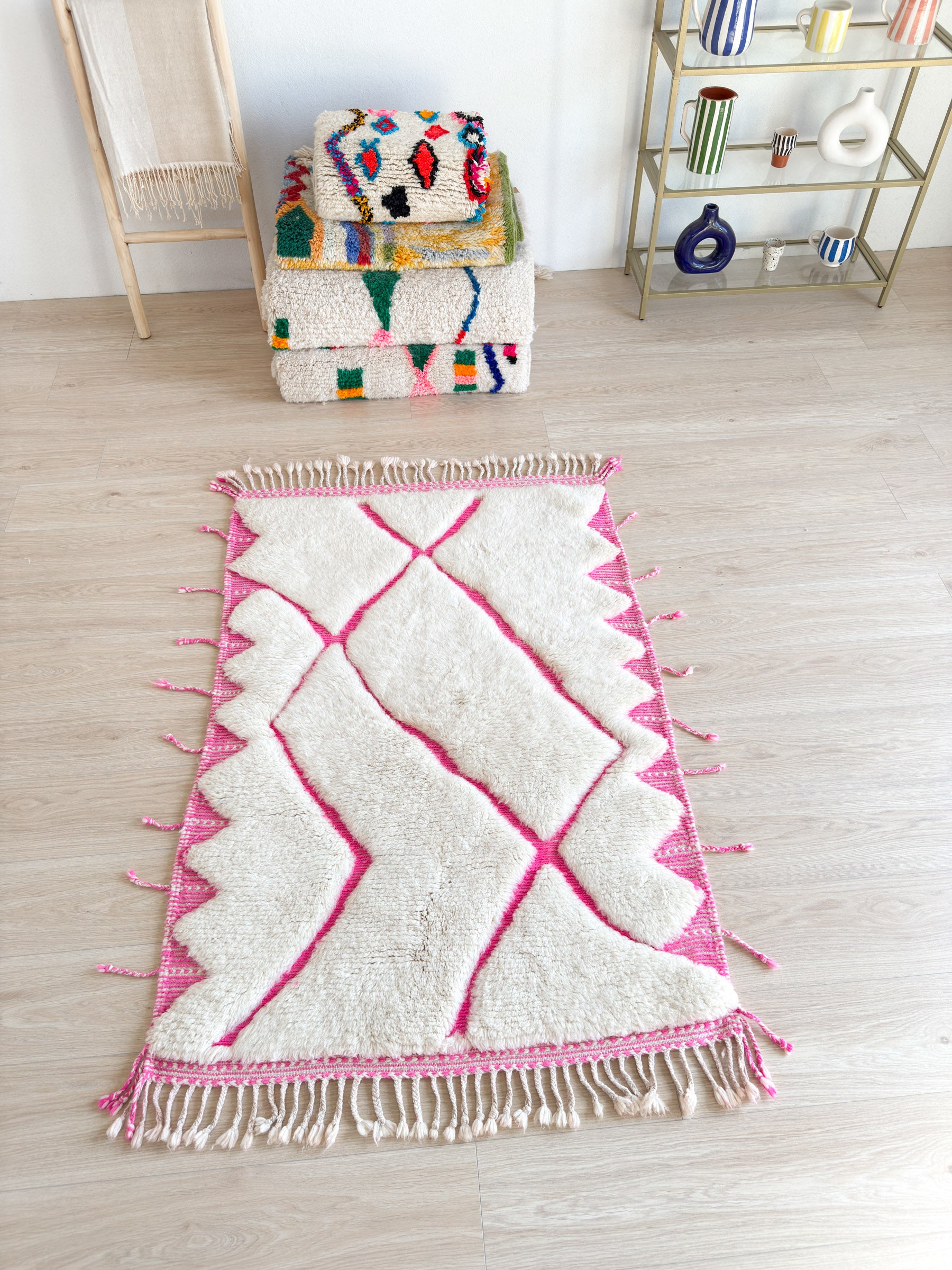 Bunter Berberteppich 102 x 171 cm - Nr. 2266
