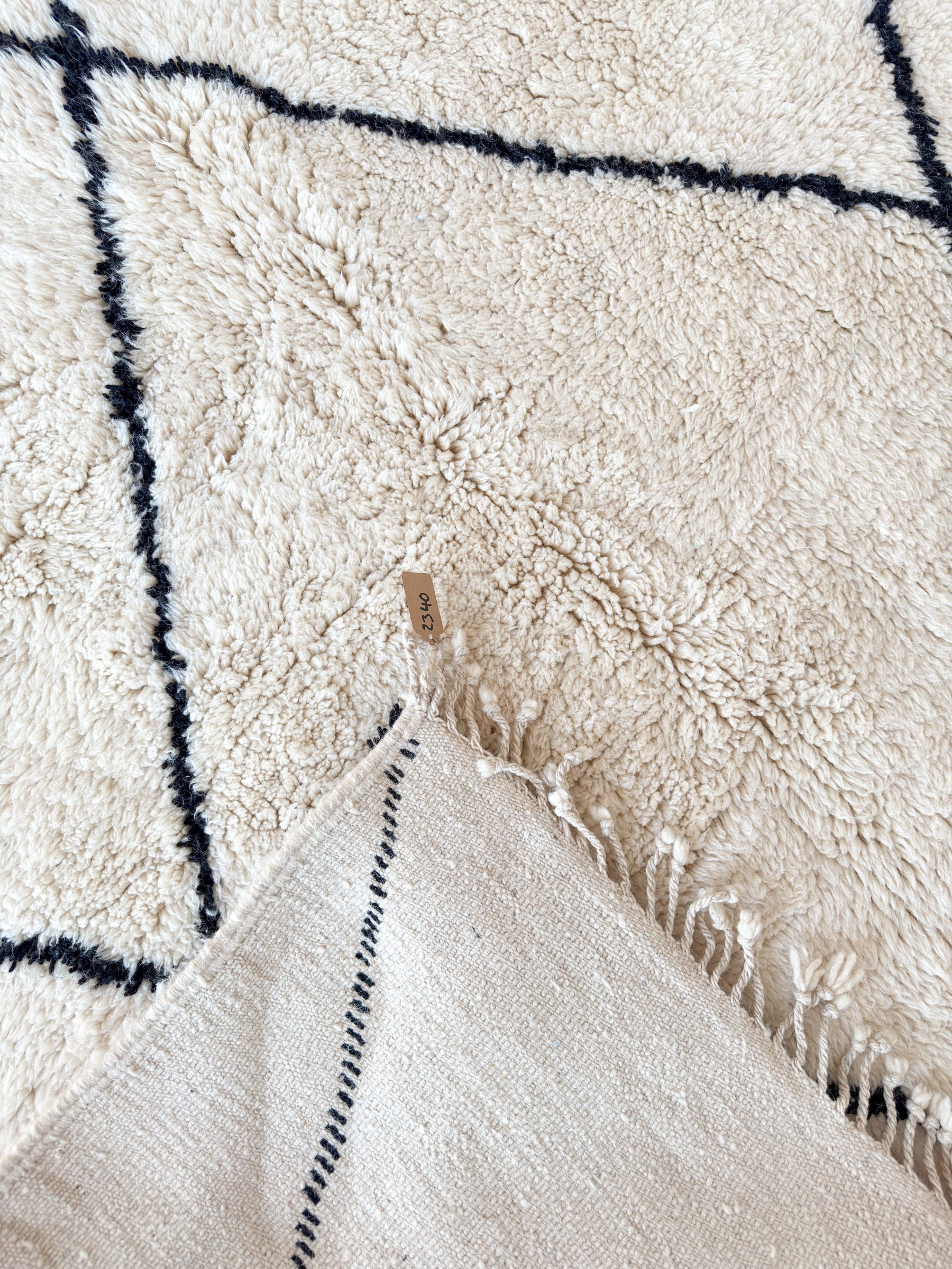 Weißer Berberteppich 197 x 311 cm - Nr. 2340