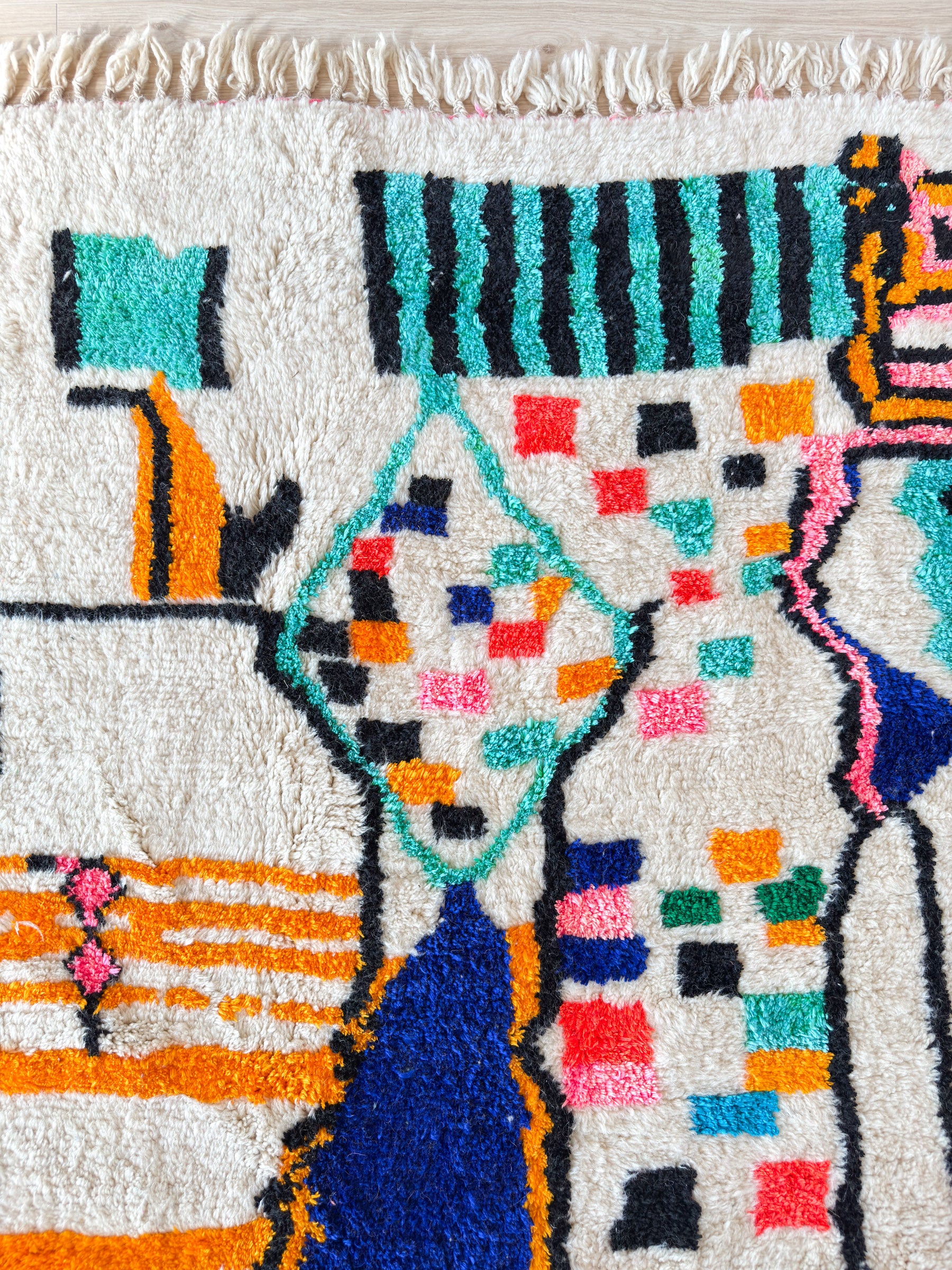 Colorful Berber rug 218 x 311 cm - n°2277