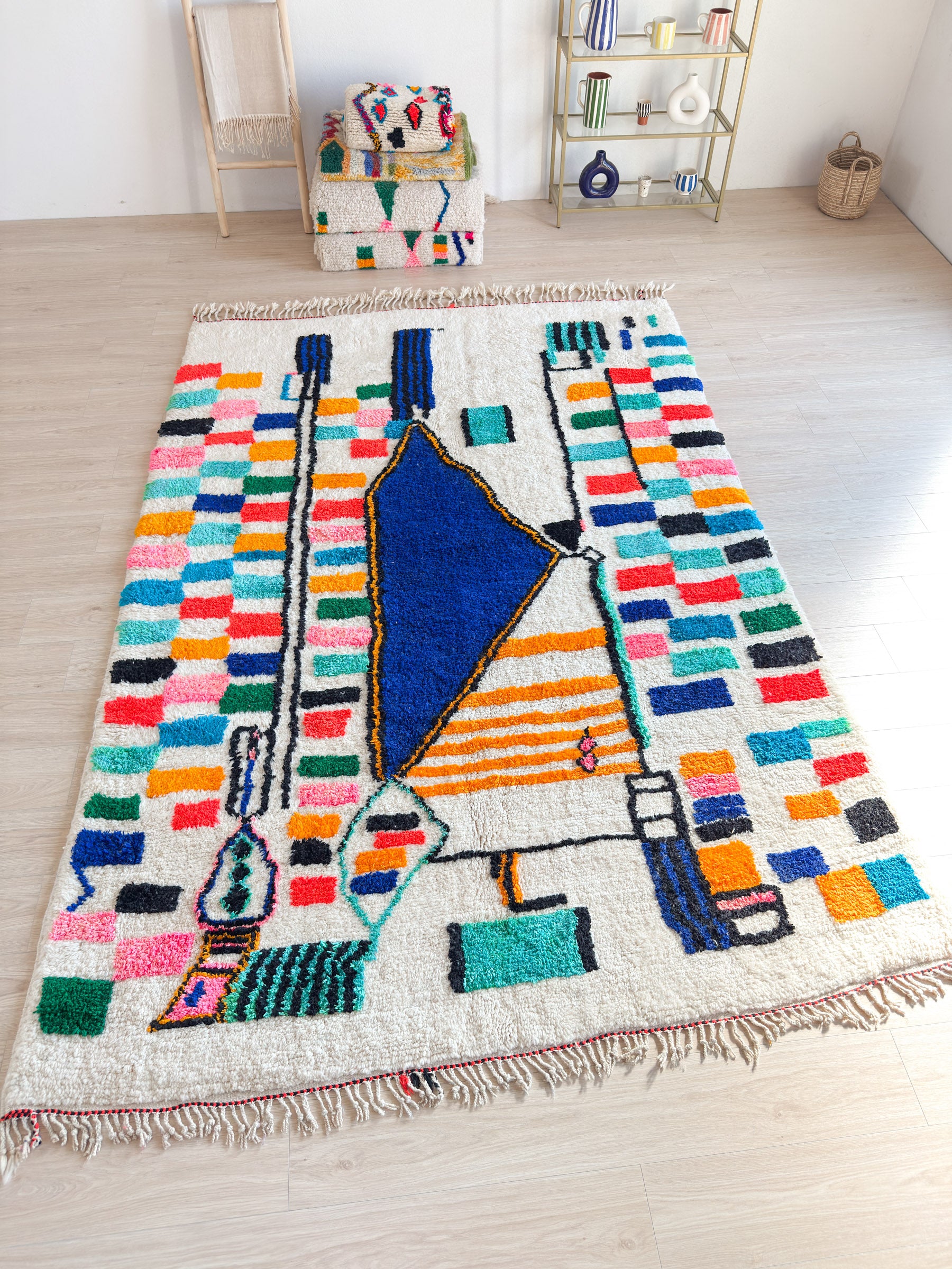 Colorful Berber rug 213 x 331 cm - n°2304