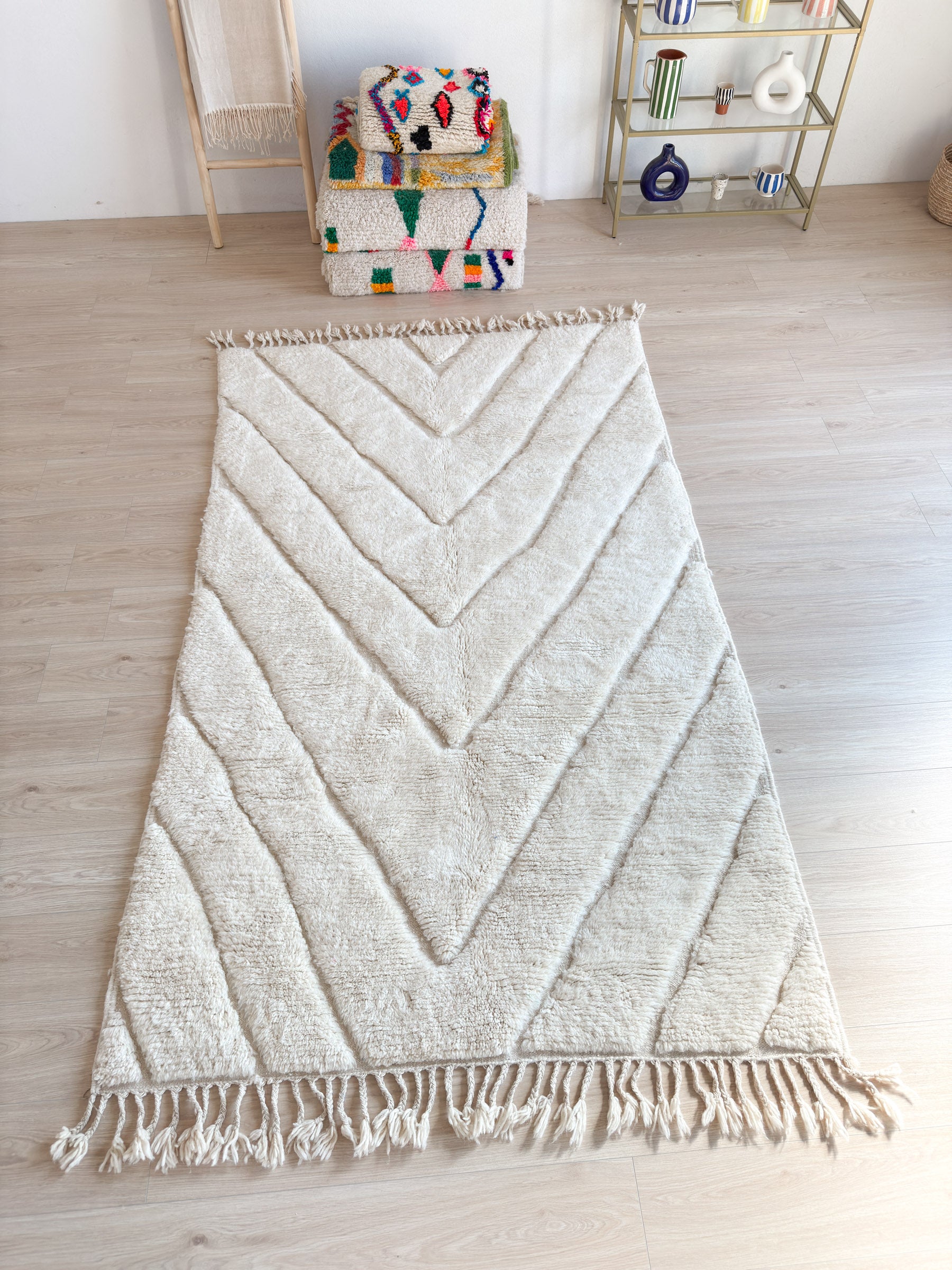 Weißer Berberteppich - Nr. 2297