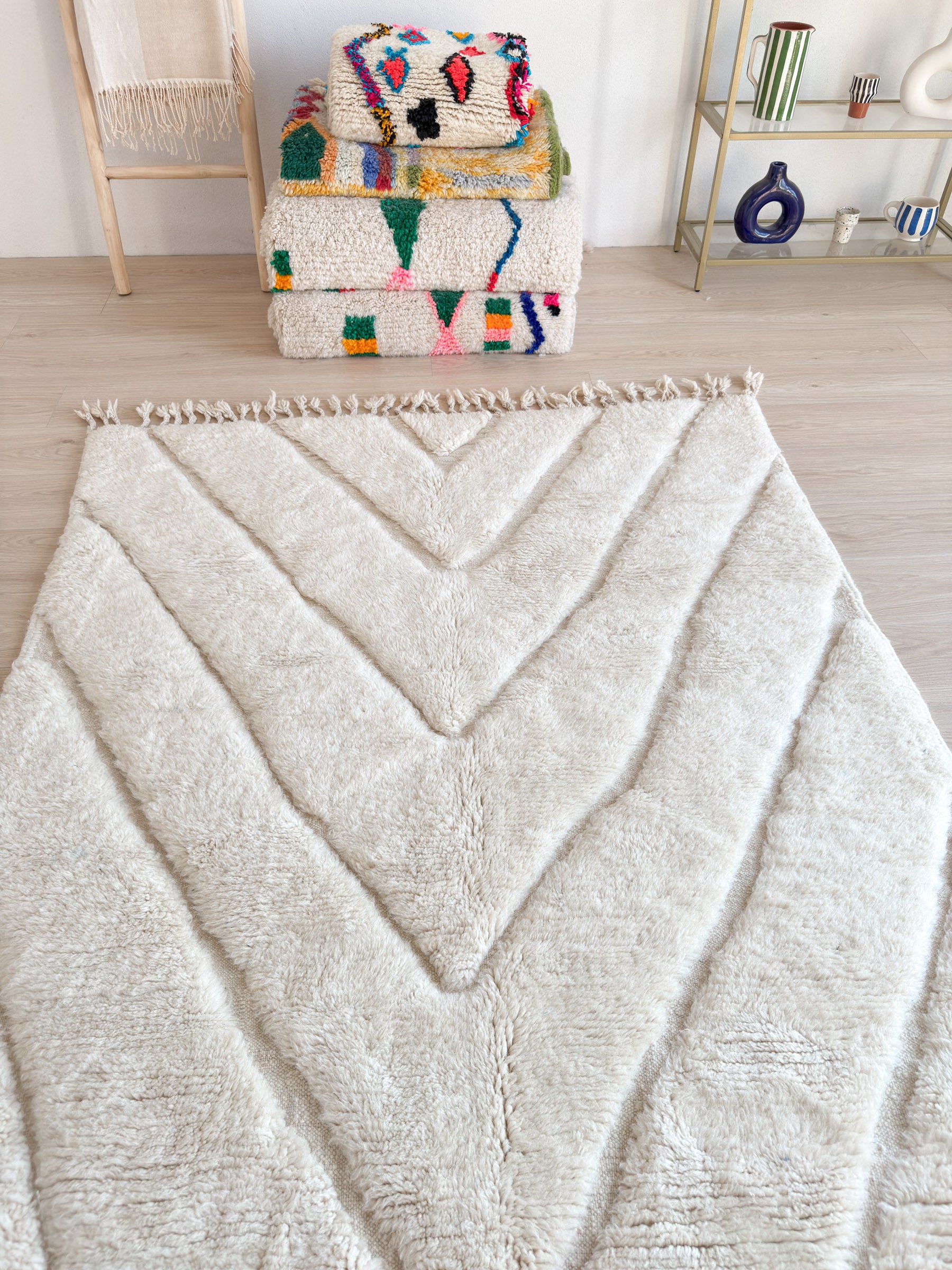 Weißer Berberteppich - Nr. 2297