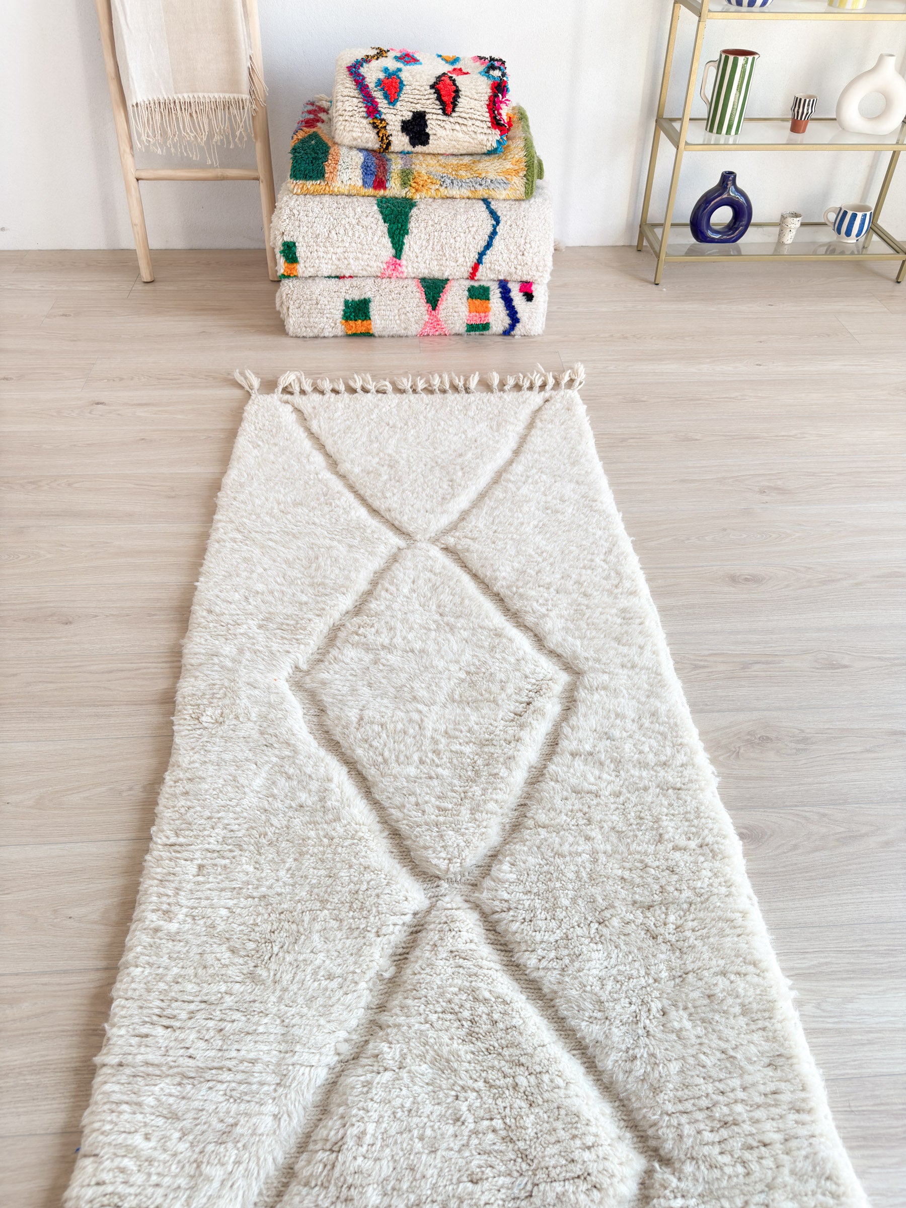 Alfombra de pasillo Beni Ouarain 86 x 263 cm - n°2265