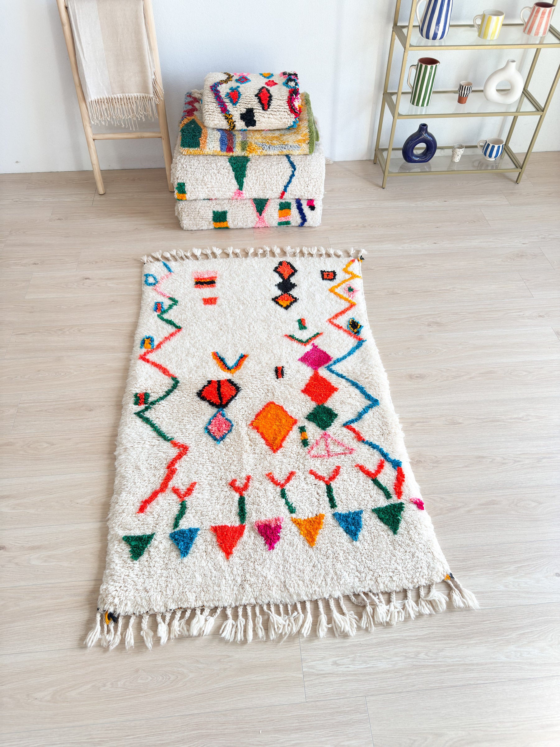 Tapis berbère coloré 105 x 184 cm - n°2358