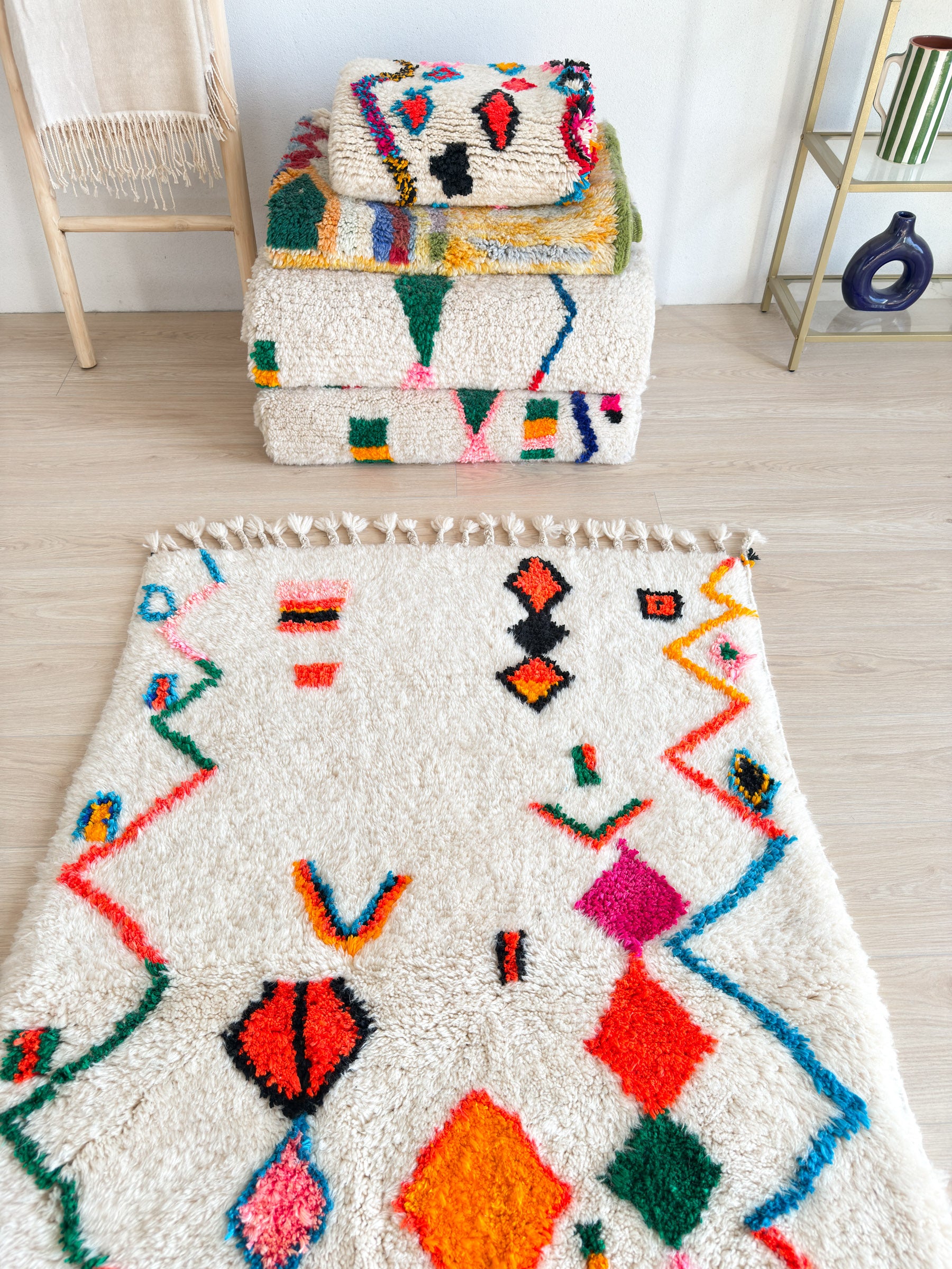 Tapis berbère coloré 105 x 184 cm - n°2358