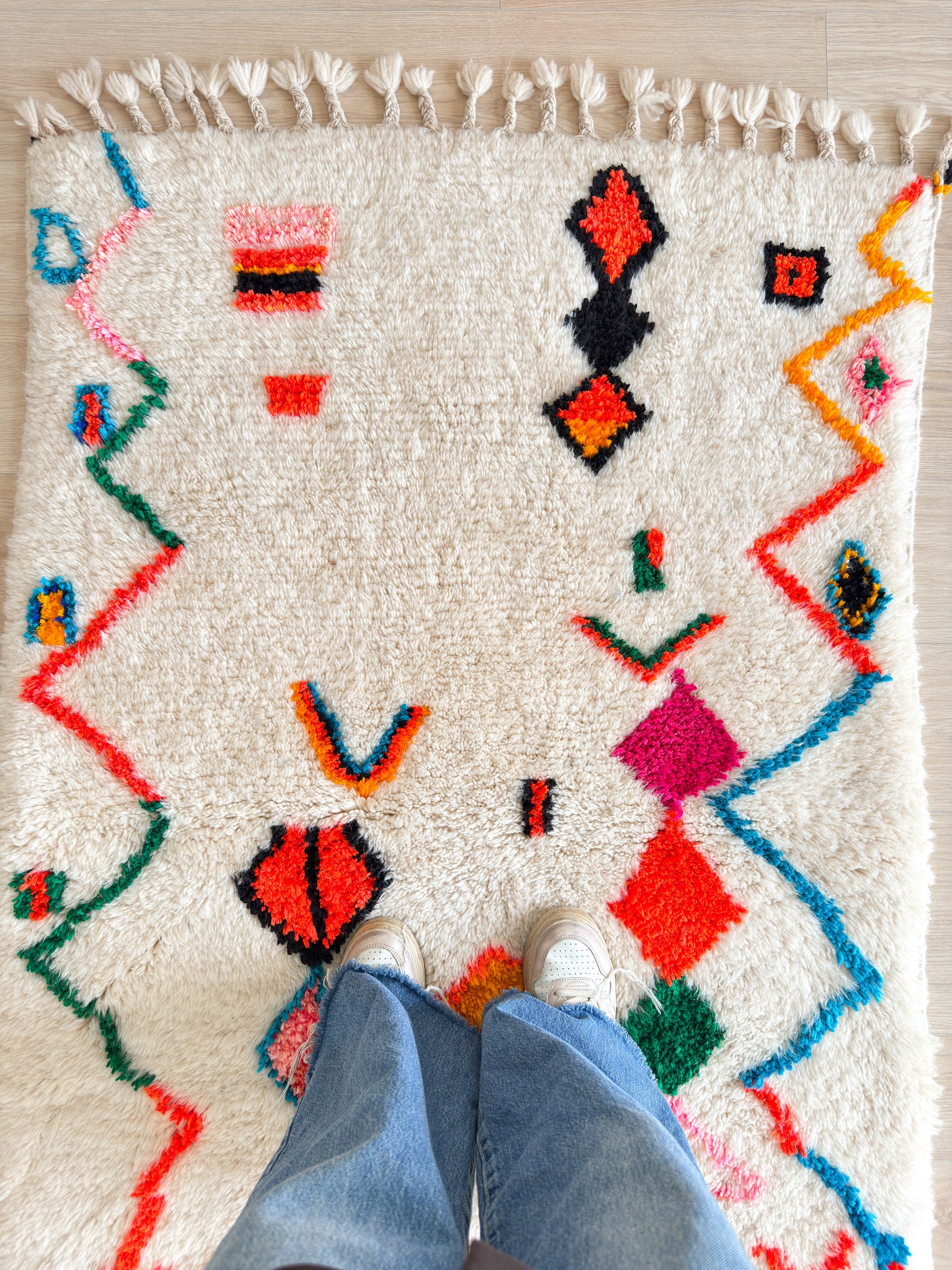 Tapis berbère coloré 105 x 184 cm - n°2358