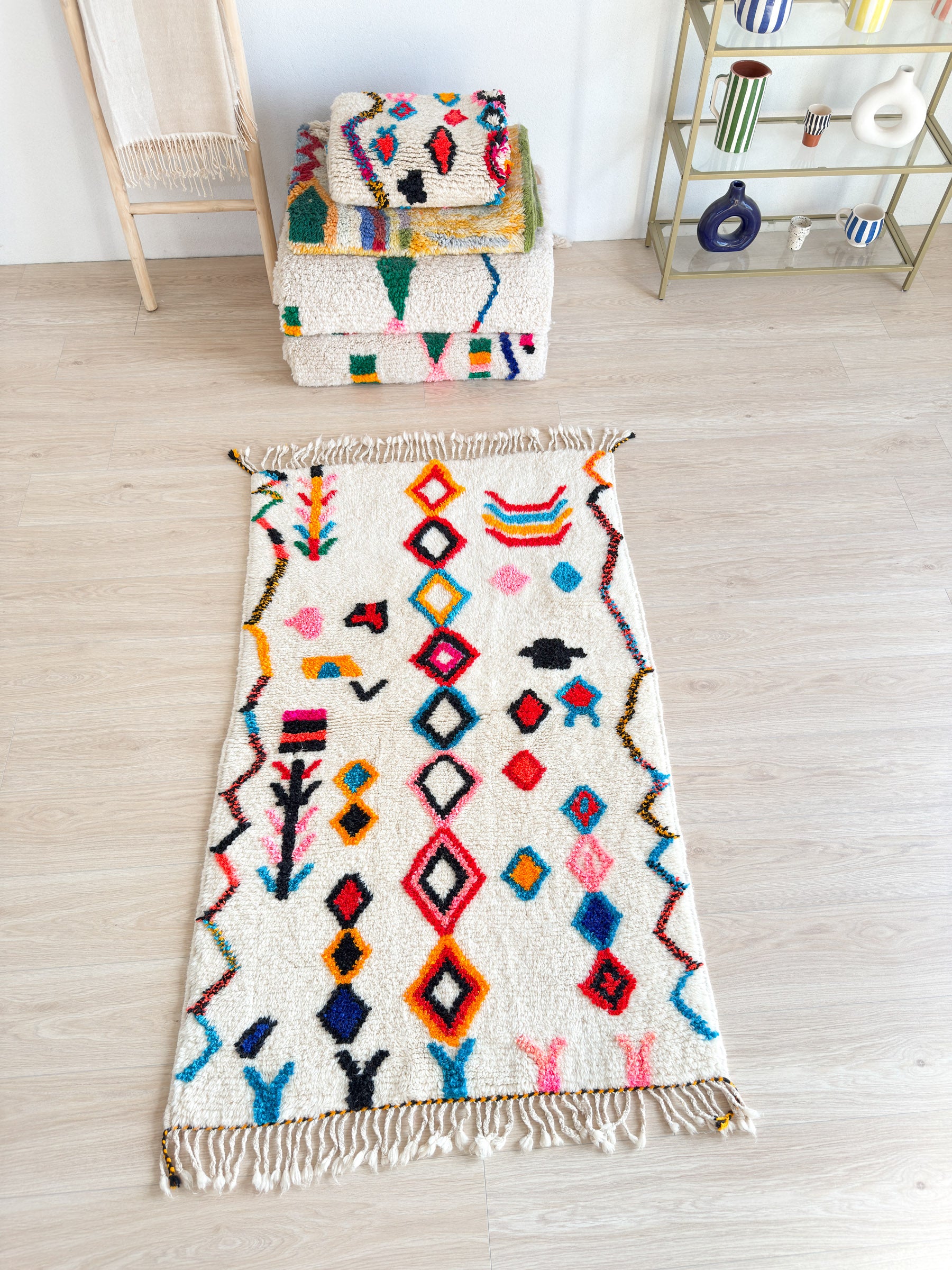 Colorful Berber rug 100 x 178 cm - No. 2390